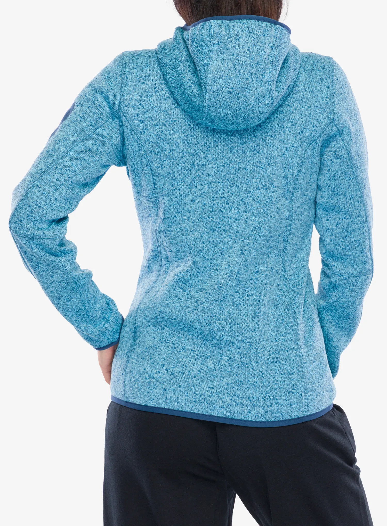 Фліска жіноча CMP Londra Fix Hood Jacket Knitted - topazio/blue ink