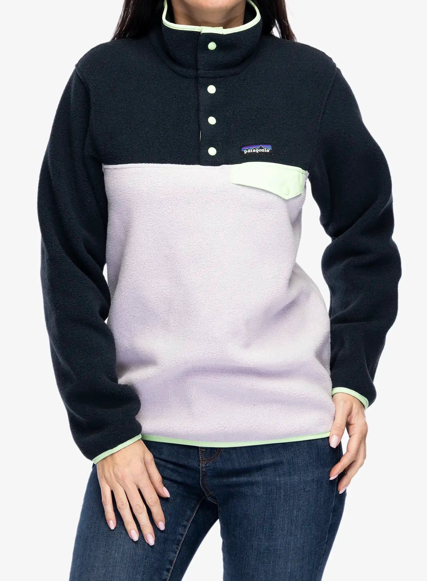 Фліска жіноча Patagonia Lightweight Synch Snap-T Pullover - echo purple