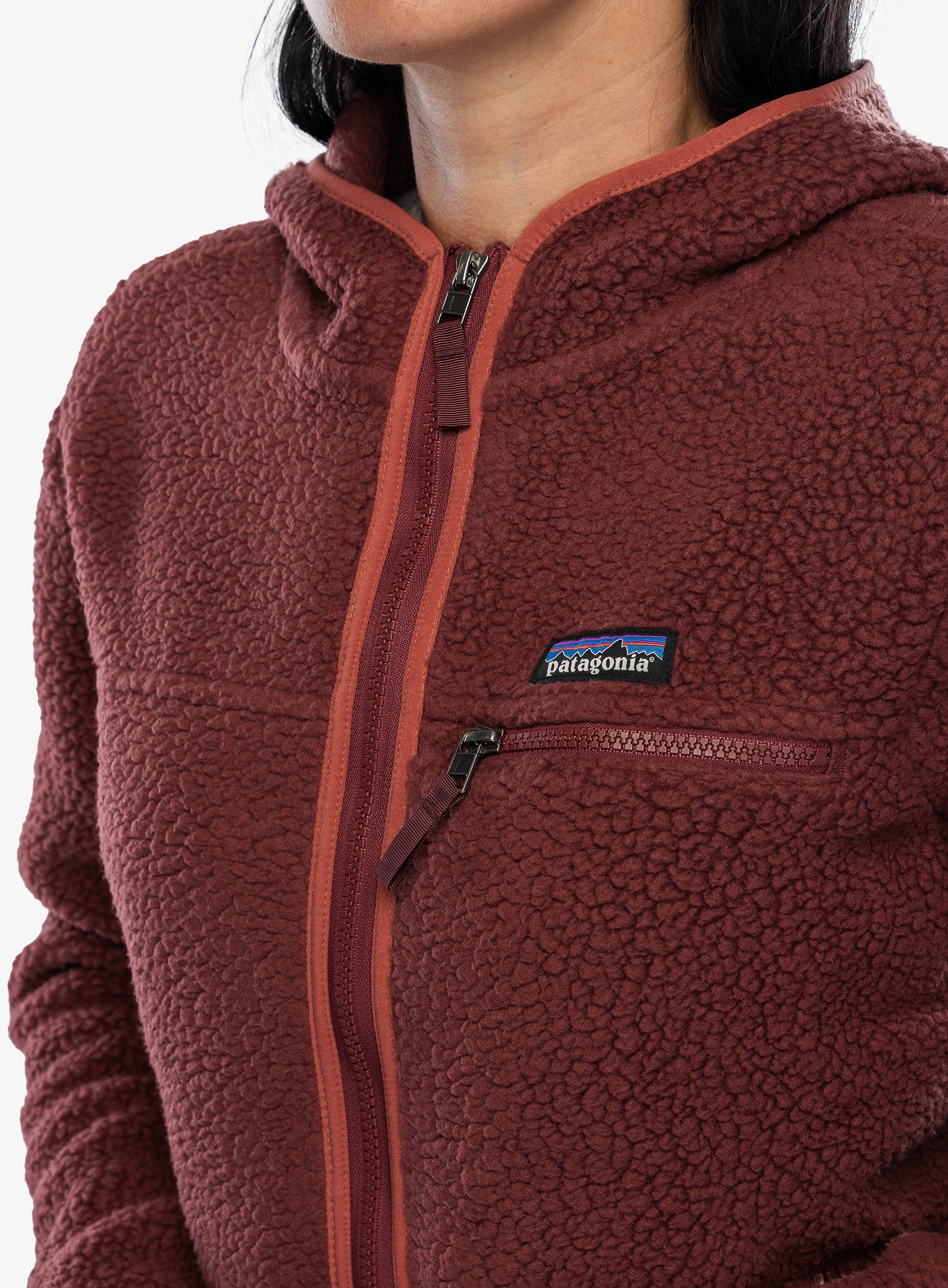 Фліска жіноча Patagonia Retro Pile Hoody - sequoia red