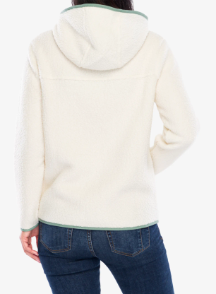 Фліска жіноча з каптуром Patagonia Retro Pile Hoody - natural/ellwood green