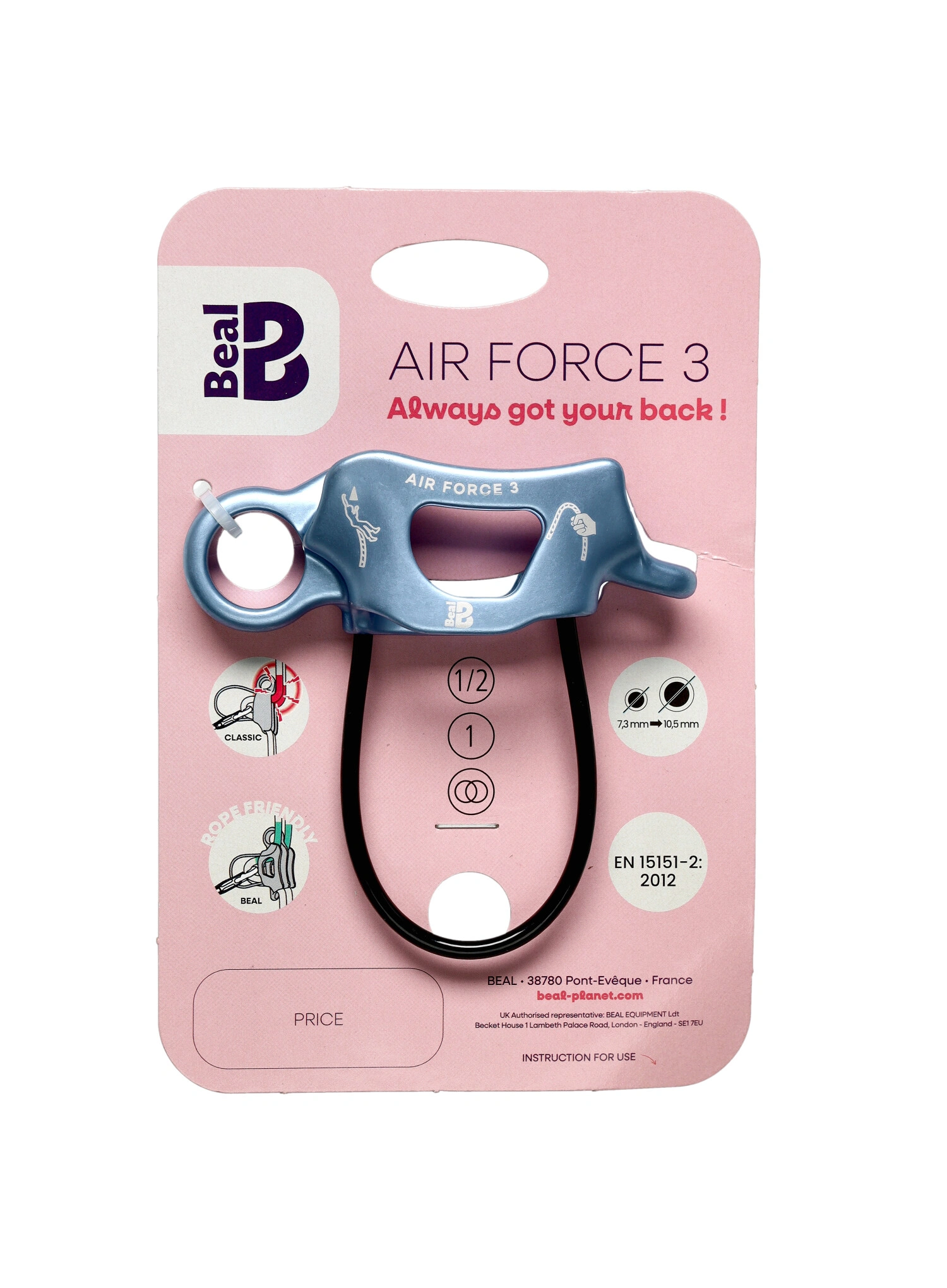 Спусковий пристрій Beal Air Force 3 - blue/blue