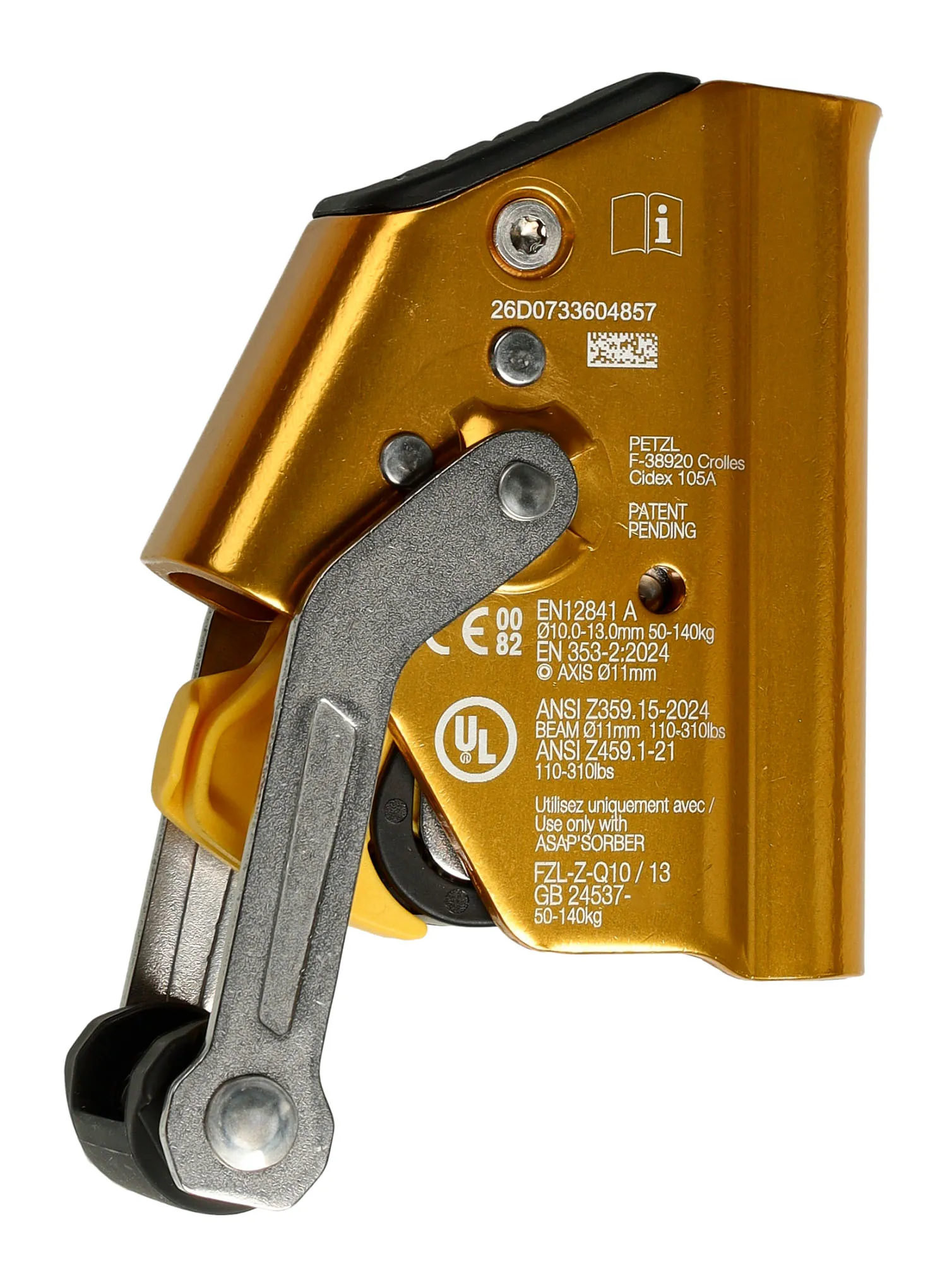 Спусковий пристрій Petzl Asap Lock - orange