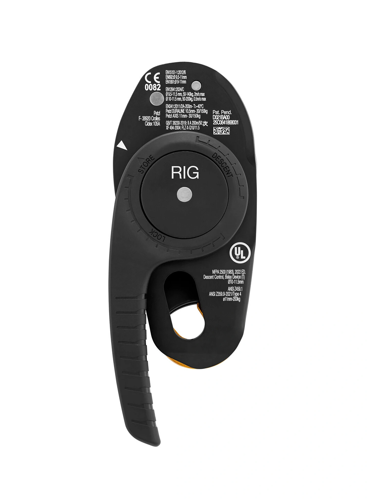 Спусковий пристрій Petzl Rig - yellow/yellow