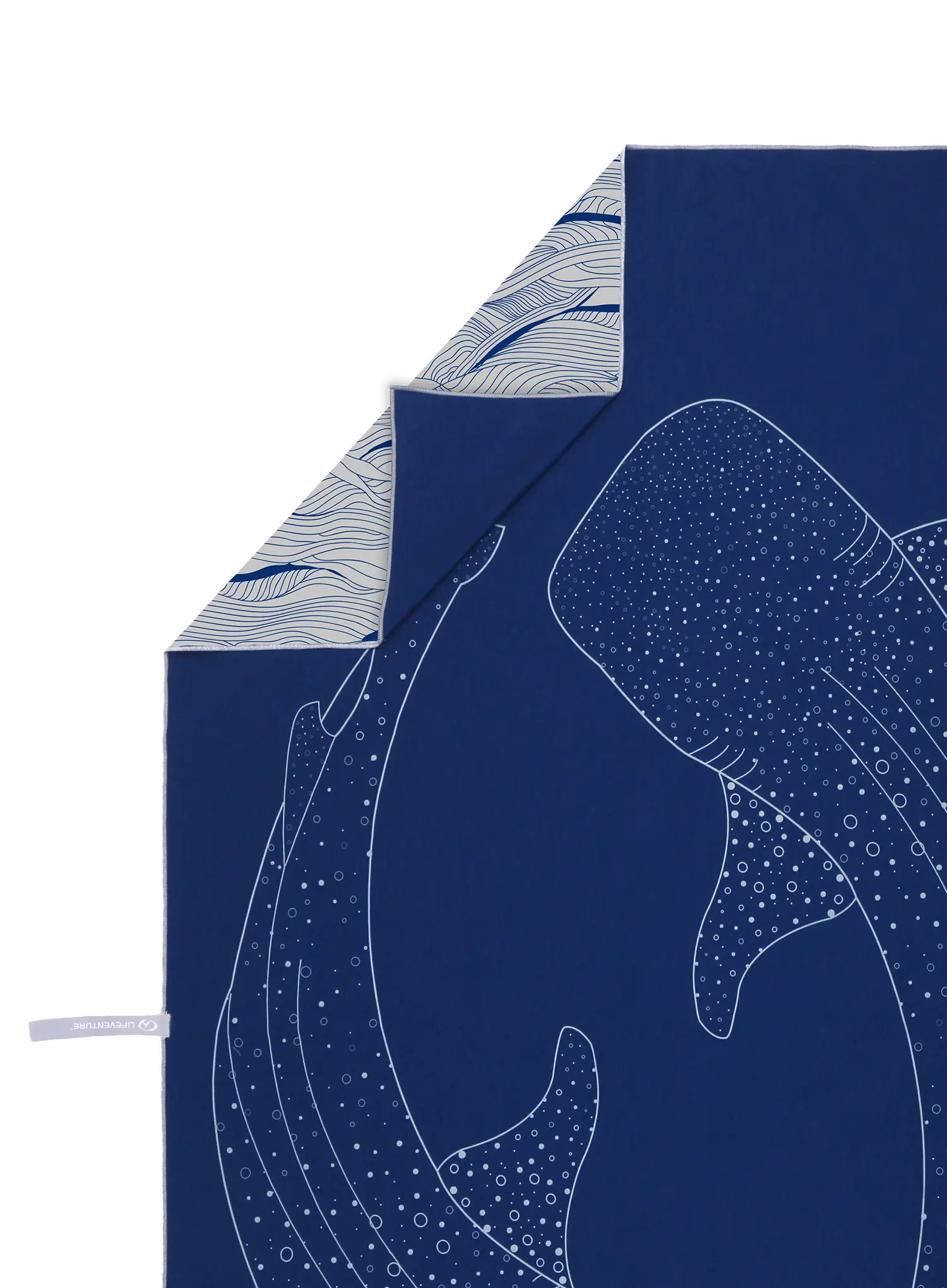 Швидковисихаючий рушник Lifeventure Recycled SoftFibre Trek Towel - whale shark