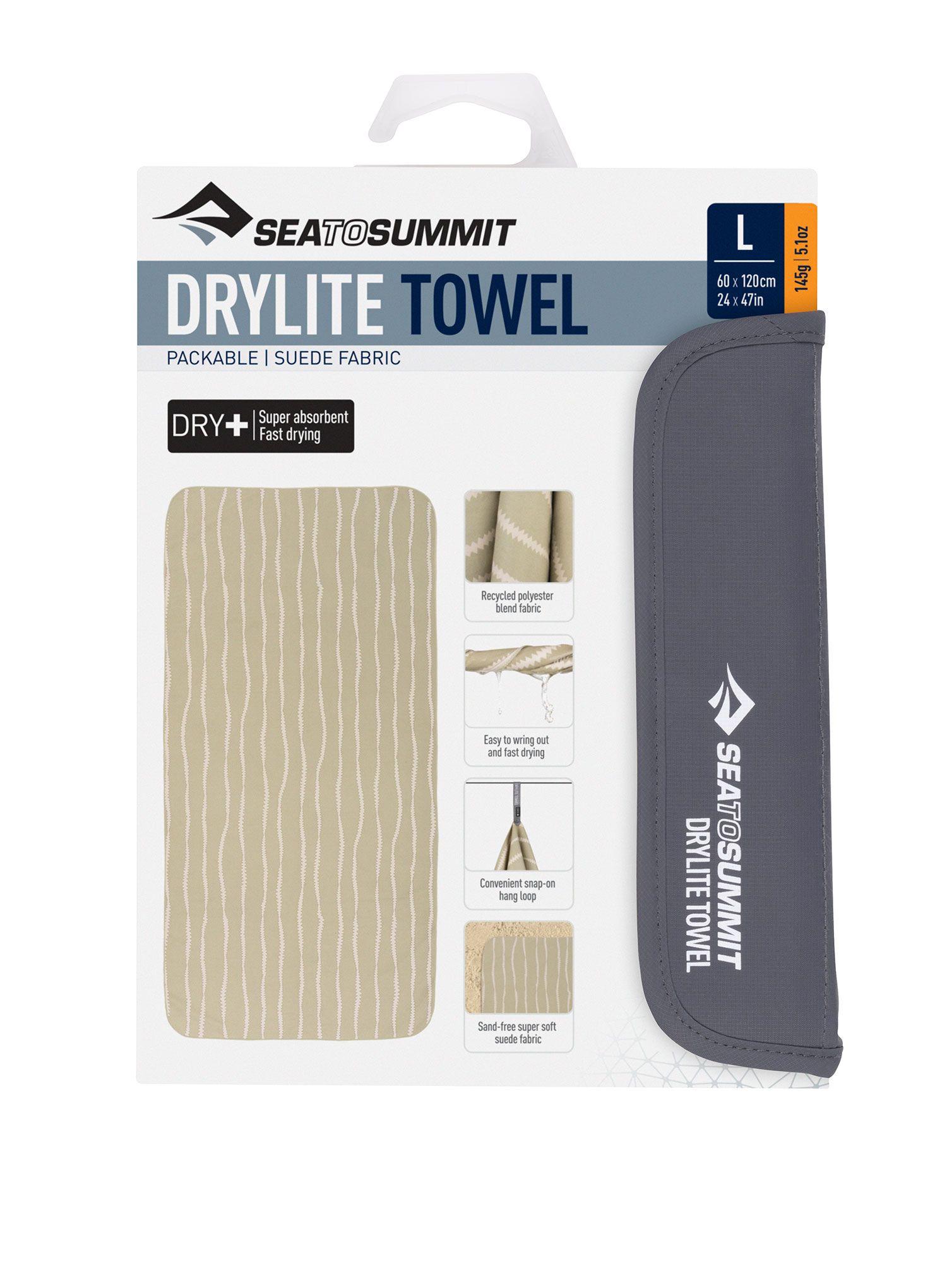 Швидковисихаючий рушник Sea To Summit DryLite Towel L - desert wind