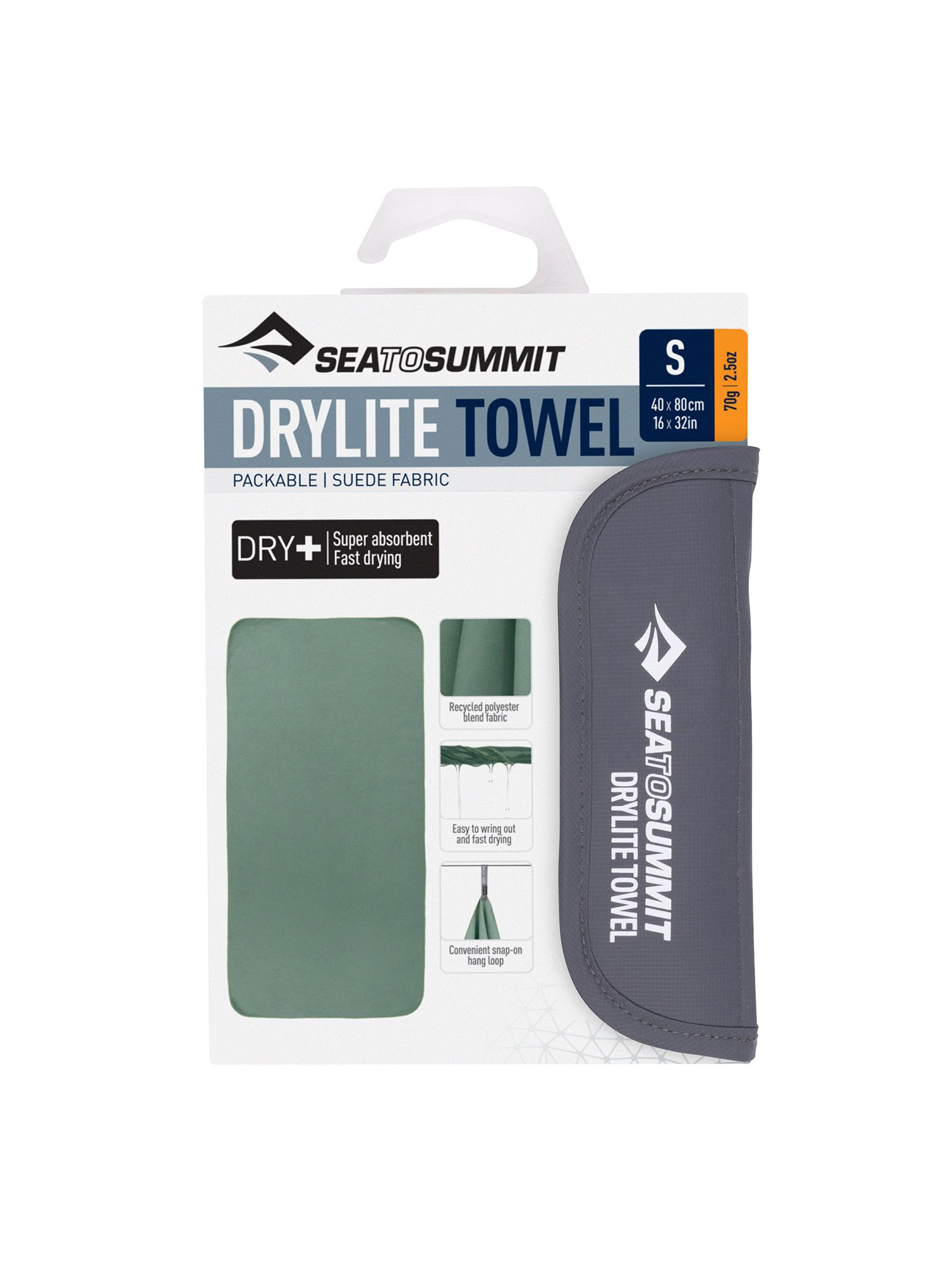 Швидковисихаючий рушник Sea To Summit DryLite Towel S - sage