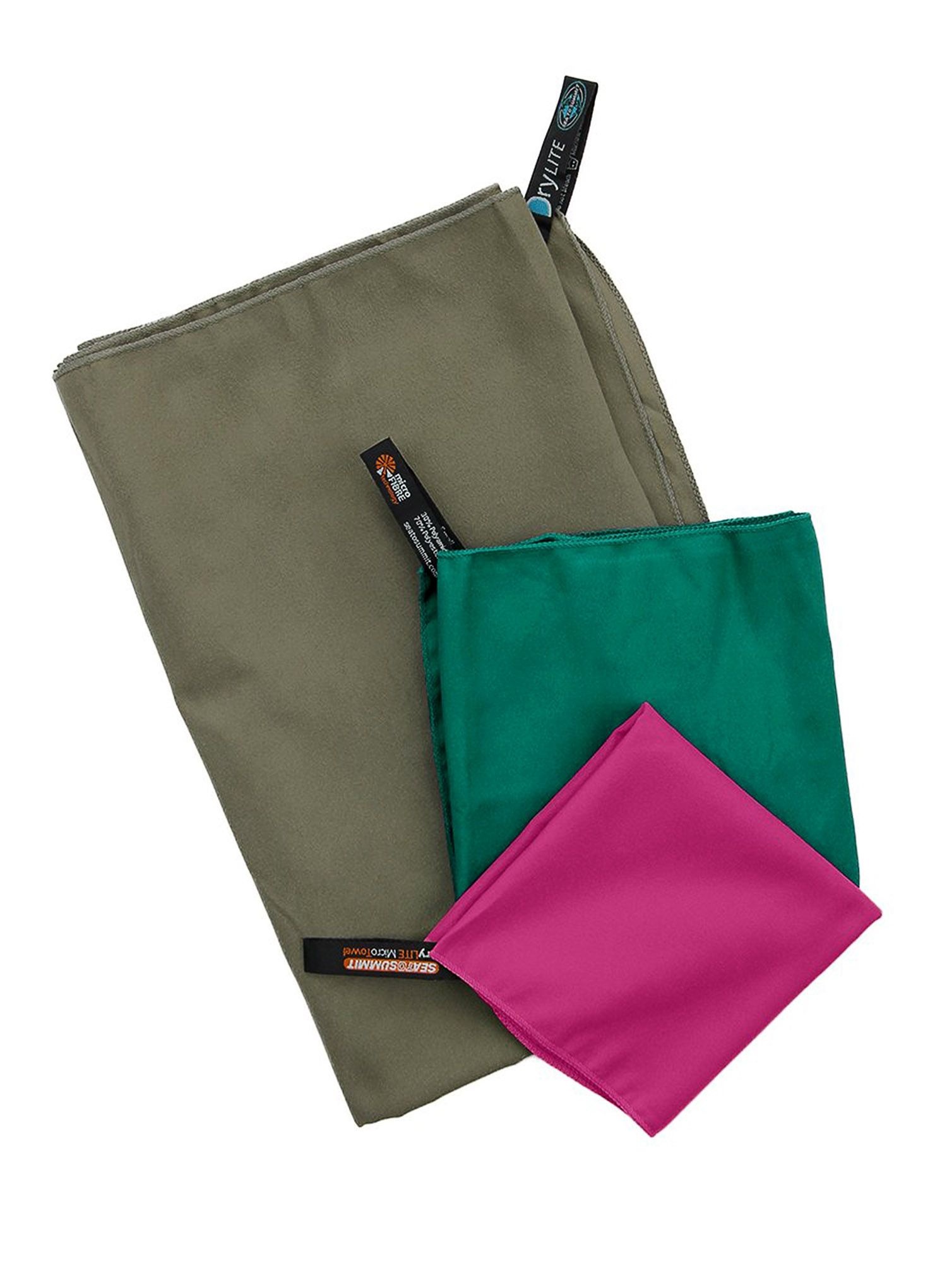 Швидковисихаючі рушники Sea to Summit Drylite Towel - berry, jade, eucalypt