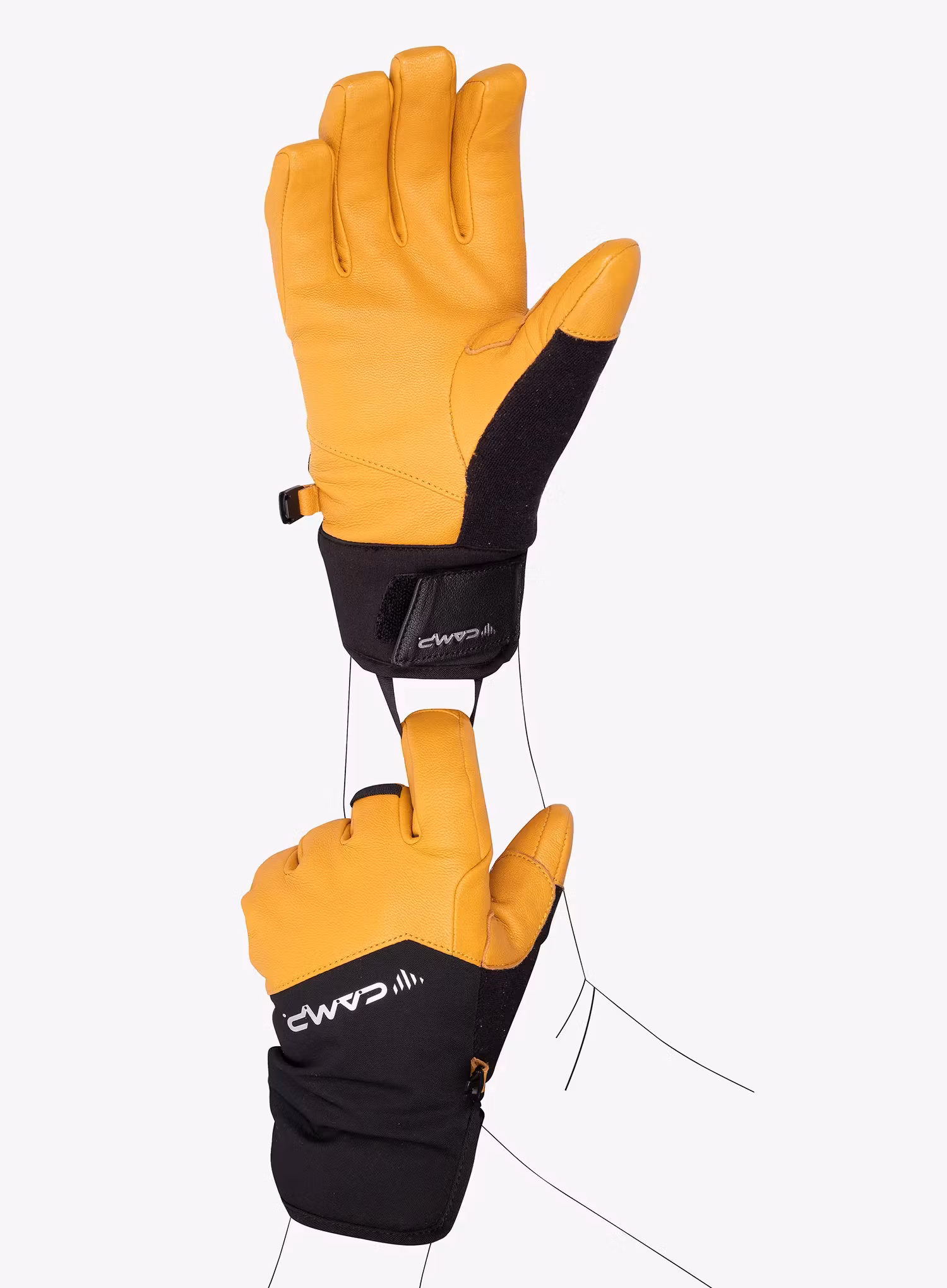 Рукавички Camp G Crest - black/yellow