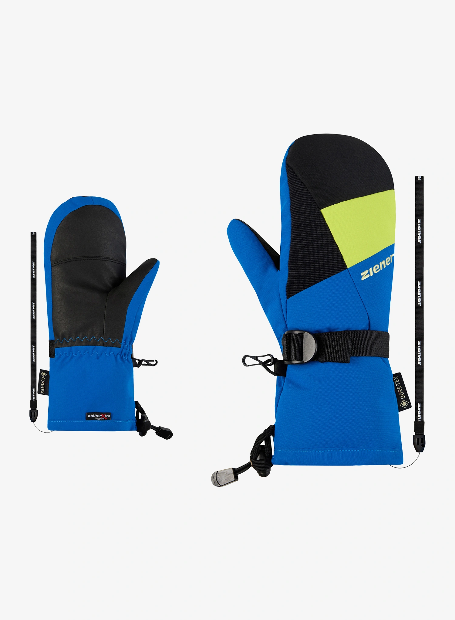 Рукавички дитячі Ziener Lanic GTX + Gore Plus Warm Mitten Junior - black/persian blue