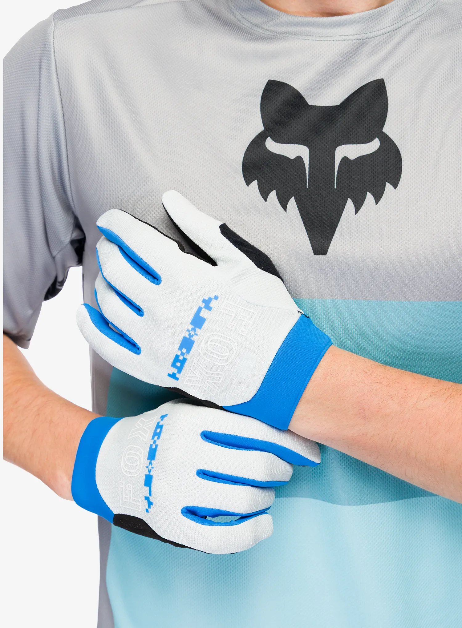 Велосипедні рукавиці Fox Ranger Glove Digi Image - pale blue