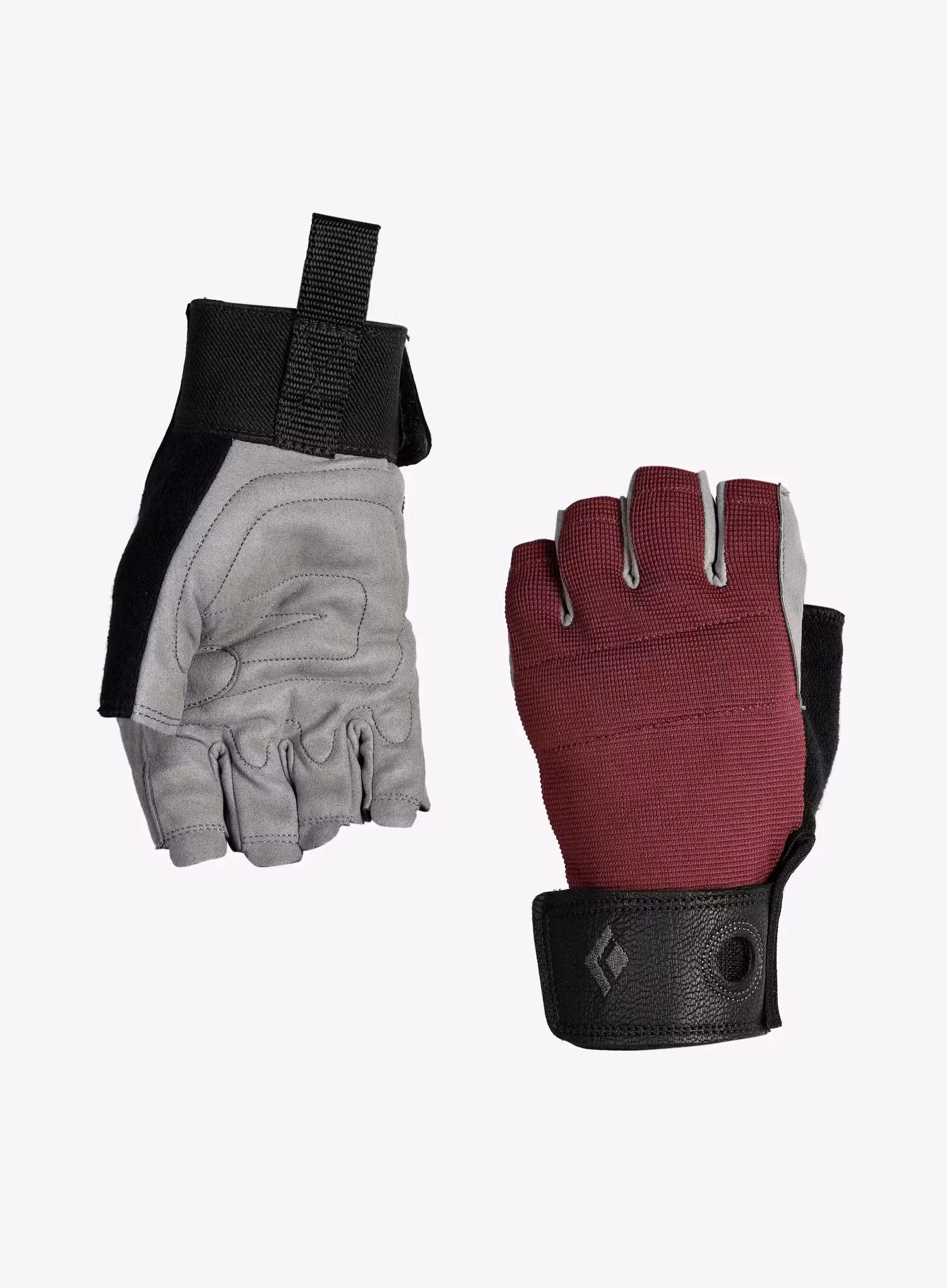 Рукавички для віа феррата Black Diamond Crag Half-Finger Gloves - bordeaux