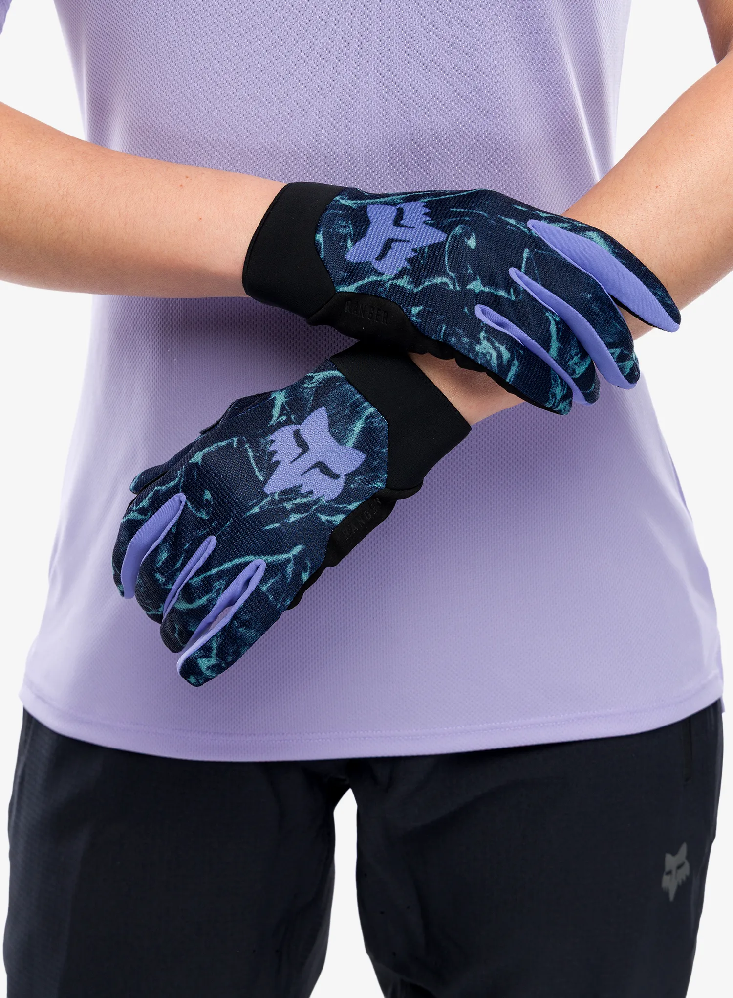 Велосипедні рукавиці жіночі Fox Ranger Glove Image Print - arctic blue