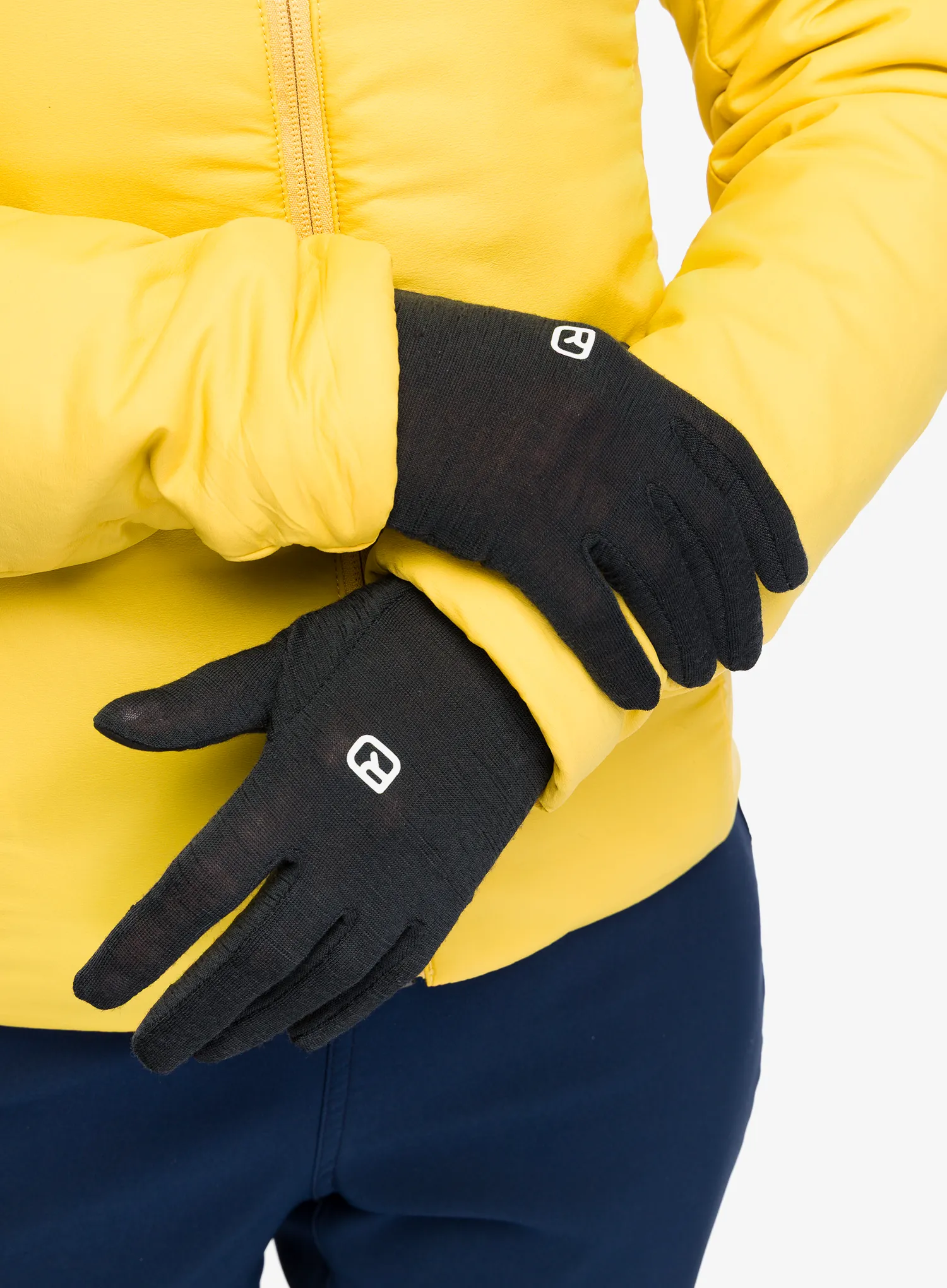 Рукавички вовняні жіночі Ortovox 185 Rock'N'Wool Glove Liner - black raven/black