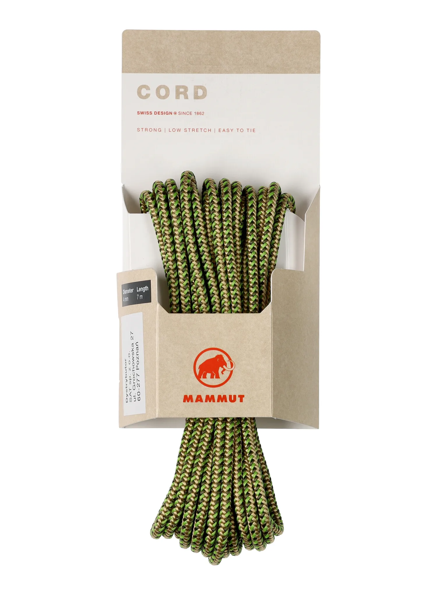 Репшнур Mammut 4.0 Cord POS 7 m - green/green