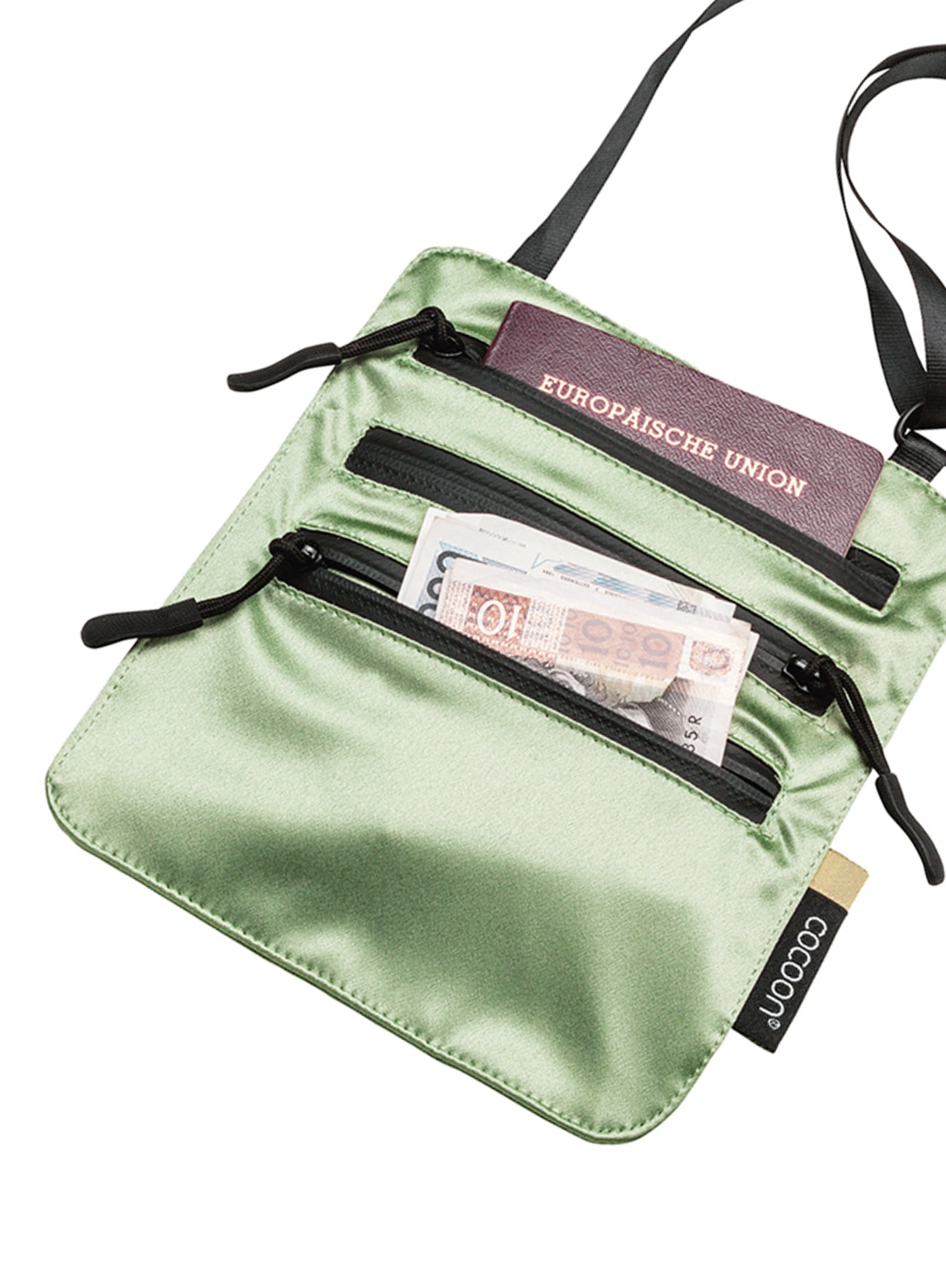 Барсетка Cocoon Secret Neck Wallet - Silk - light green