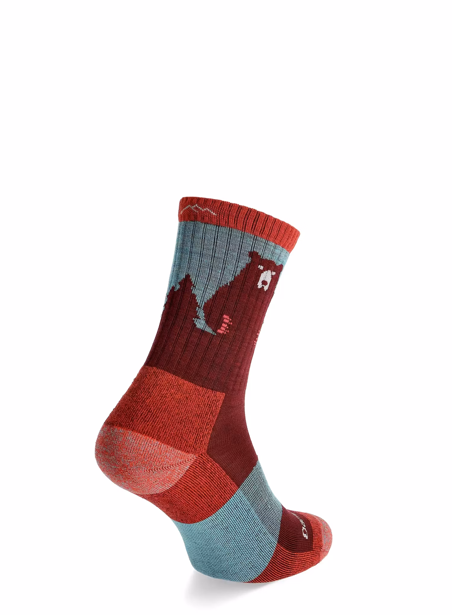 Носки трекінгові жіночі Darn Tough Bear Town Micro Crew Lightweight - burgundy