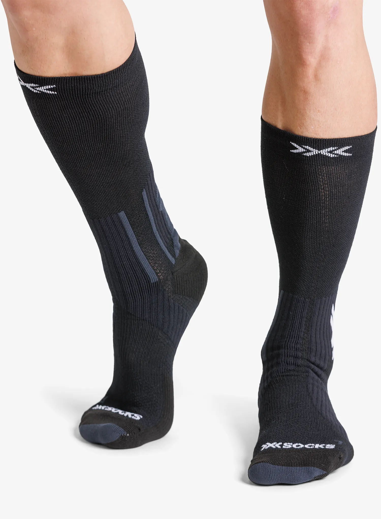 Шкарпетки для бігу X-Socks Run Perform Warm Crew - x black/light grey