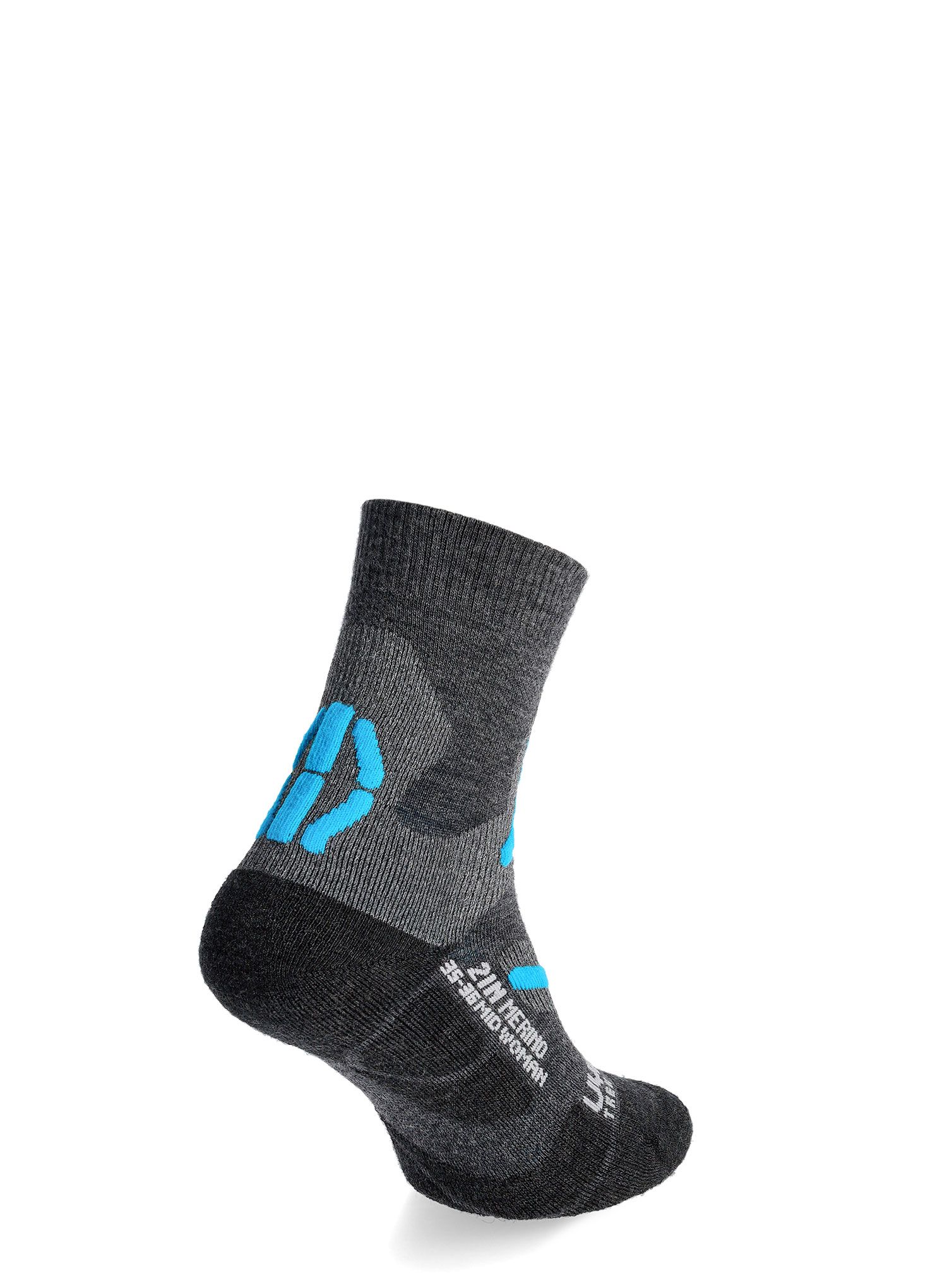 Шкарпетки жіночі UYN Trekking 2IN Merino Mid Socks - mid grey/turquoise