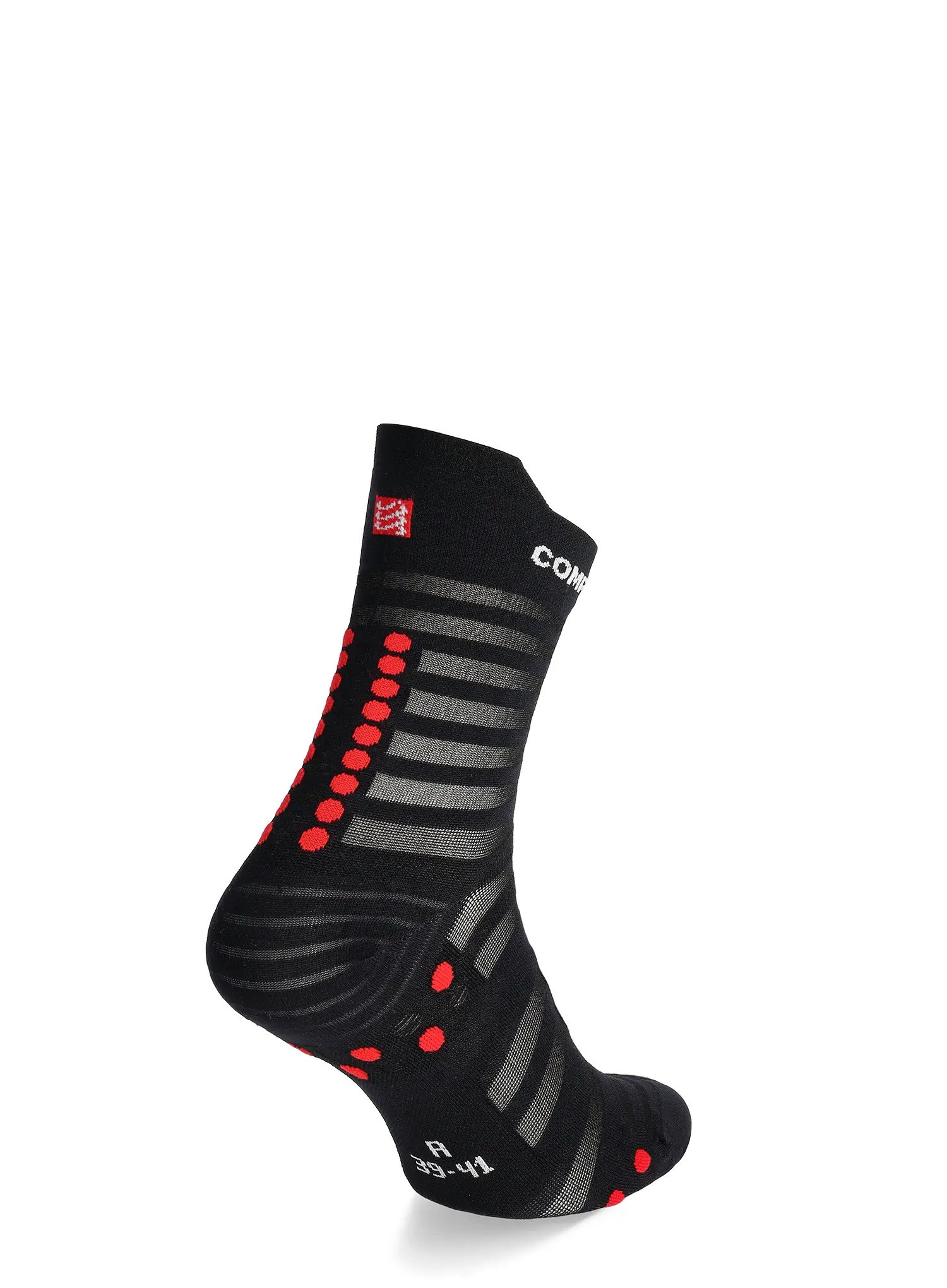 Шкарпетки для бігу Compressport Pro Racing v4.0 UL Run High - black/red
