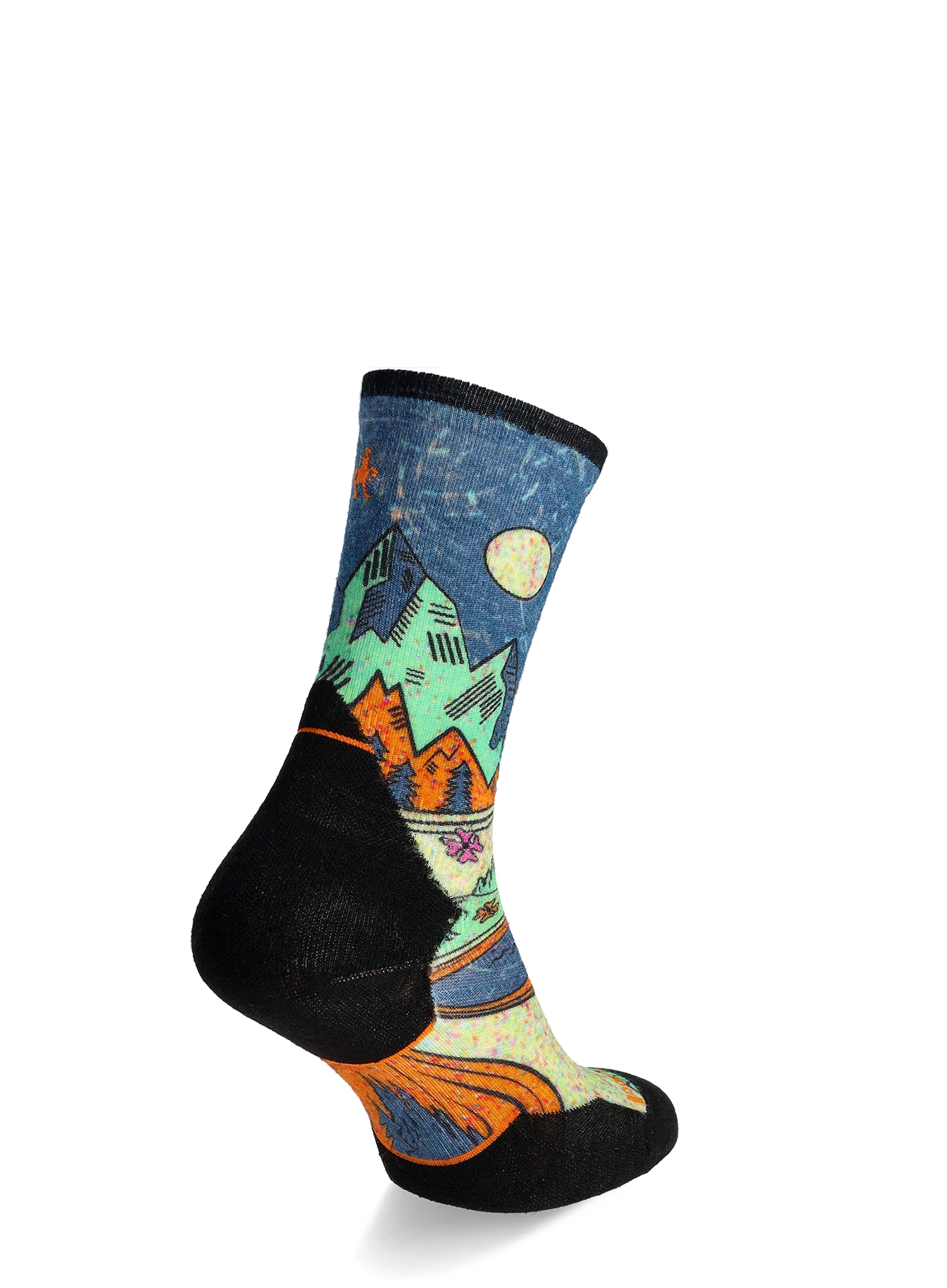 Шкарпетки для бігу жіночі Smartwool Trail Run Targeted Cushion Mountain Print Crew Socks - twilight blue