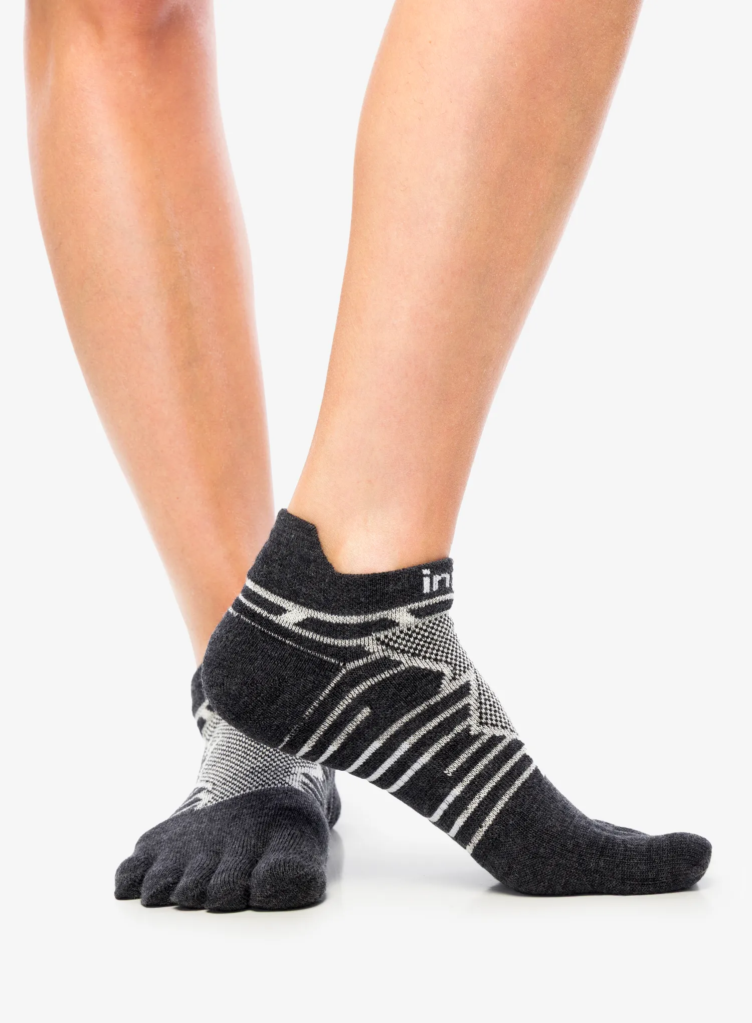 Шкарпетки для бігу Injinji Ultra Run No-Show Wool - slate/slate