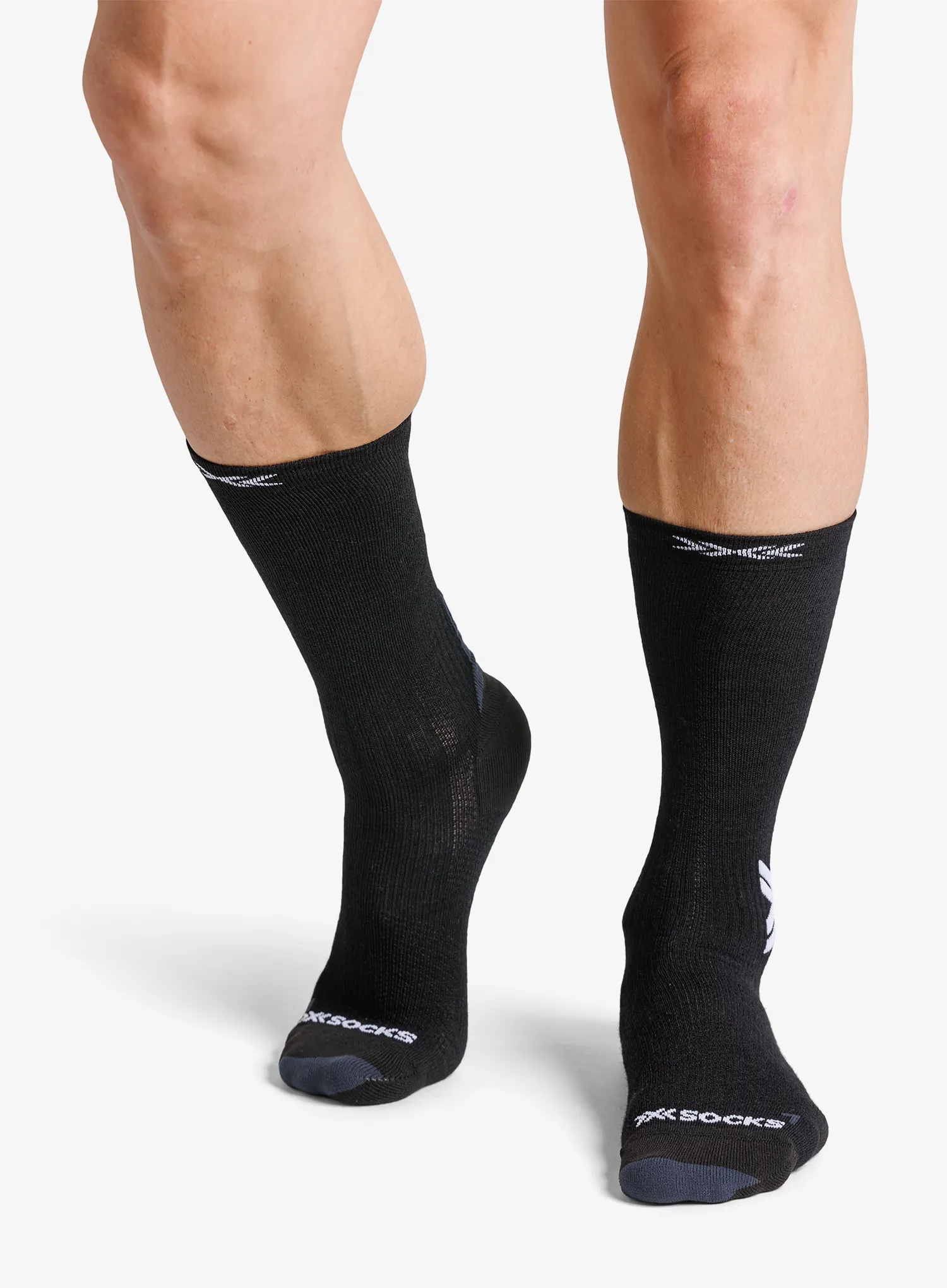 Шкарпетки для бігу X-Socks Run Discover Merino Crew - x black/light grey