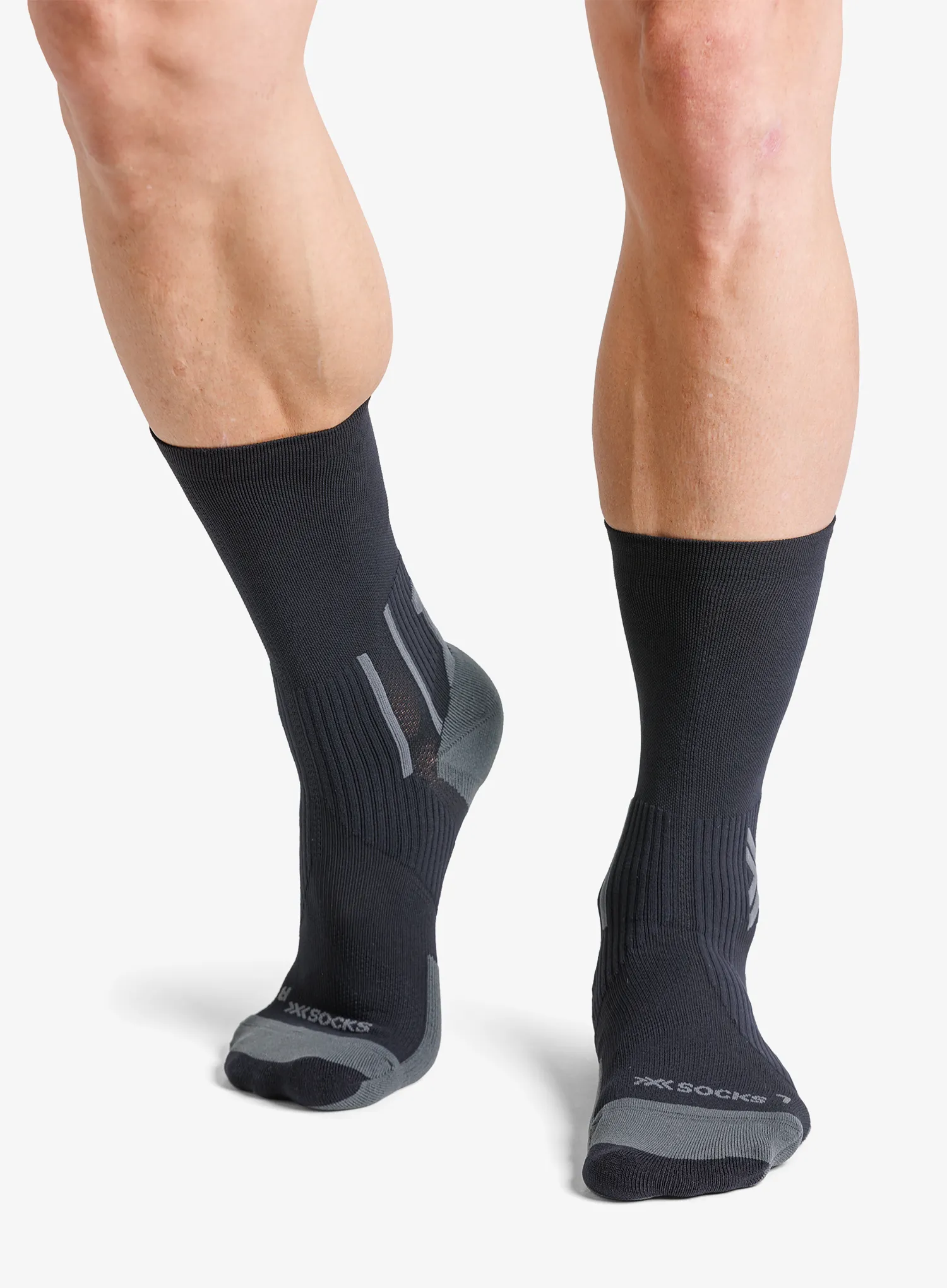 Шкарпетки для бігу X-Socks Run Perform Crew - black/charcoal