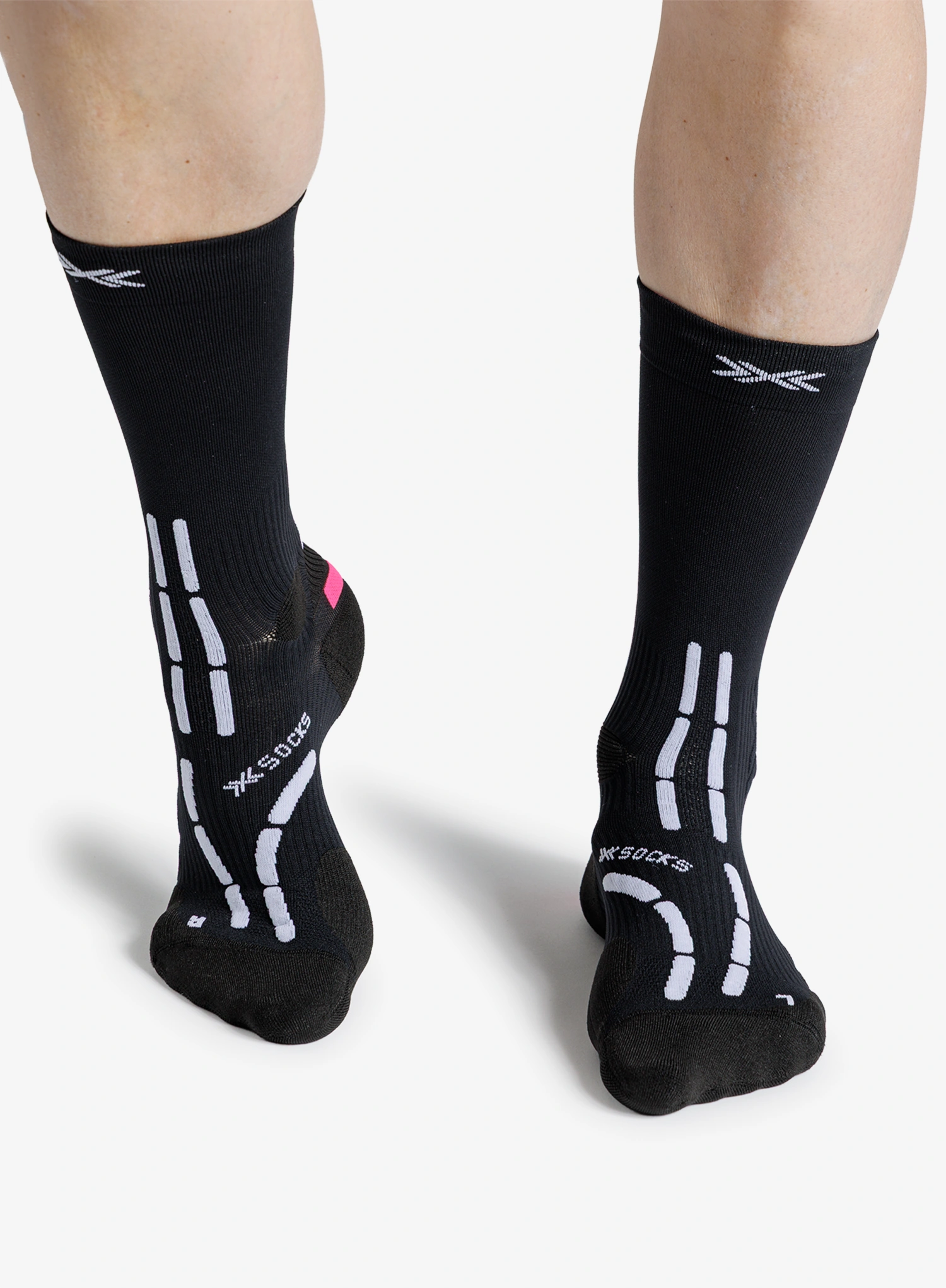 Шкарпетки для бігу X-Socks Trail Anatomix Crew - x black/x white