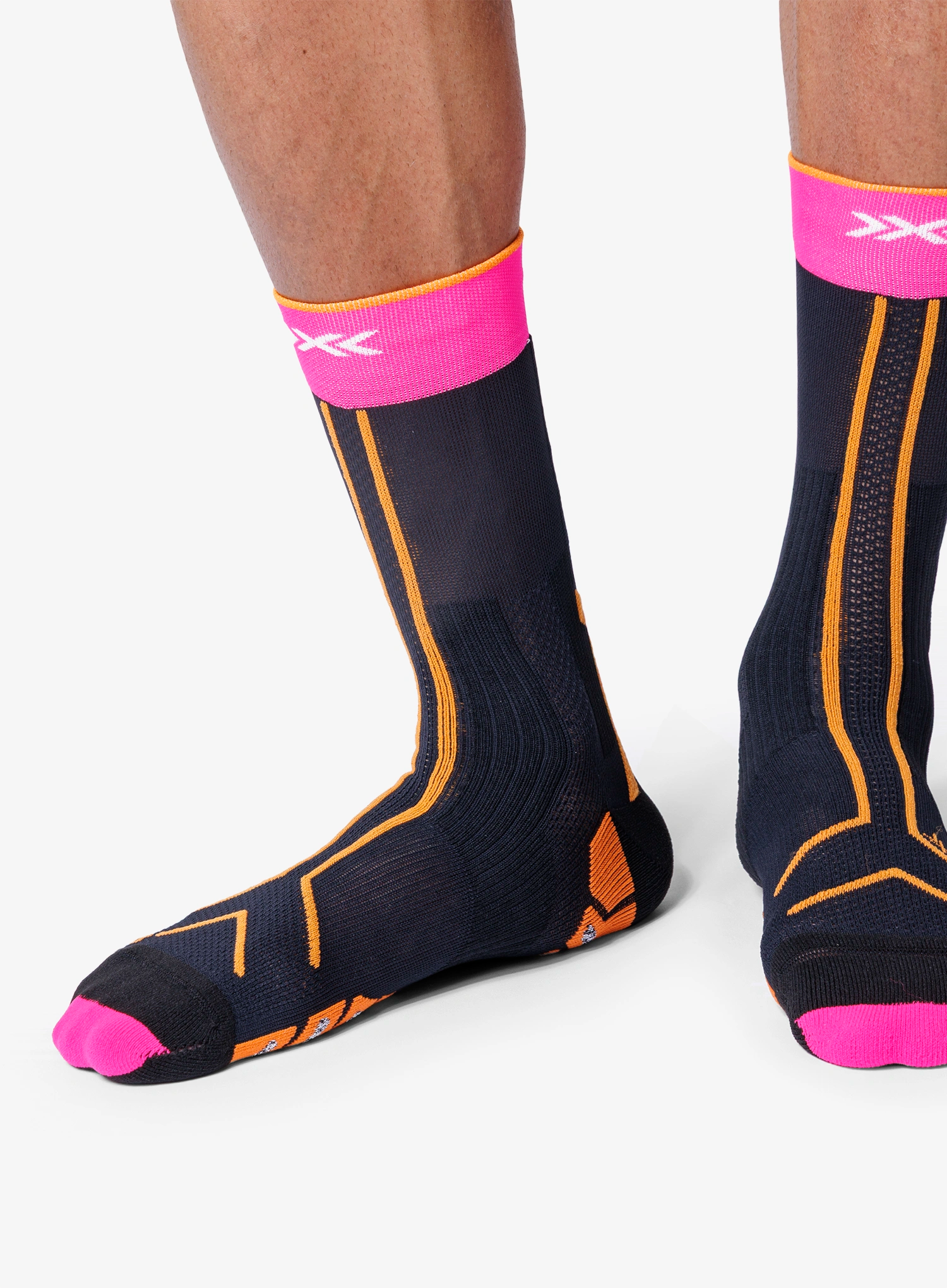Шкарпетки для бігу X-Socks Trailrun Terraskin Expert Crew - x black/fluo pink/blazing org