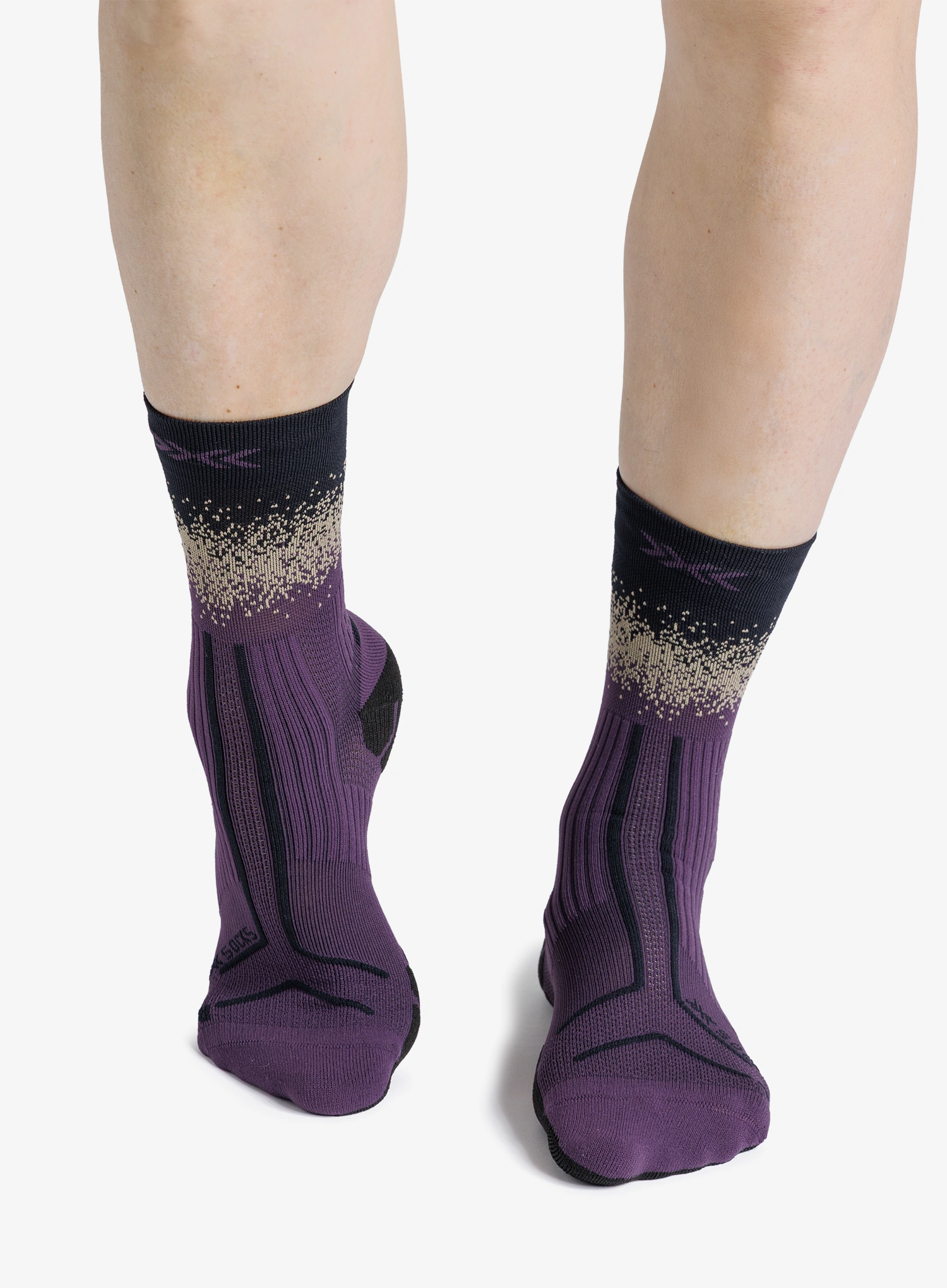 Шкарпетки для бігу X-Socks Trailrun Terraskin Perform Crew - deep purple/x black/sand