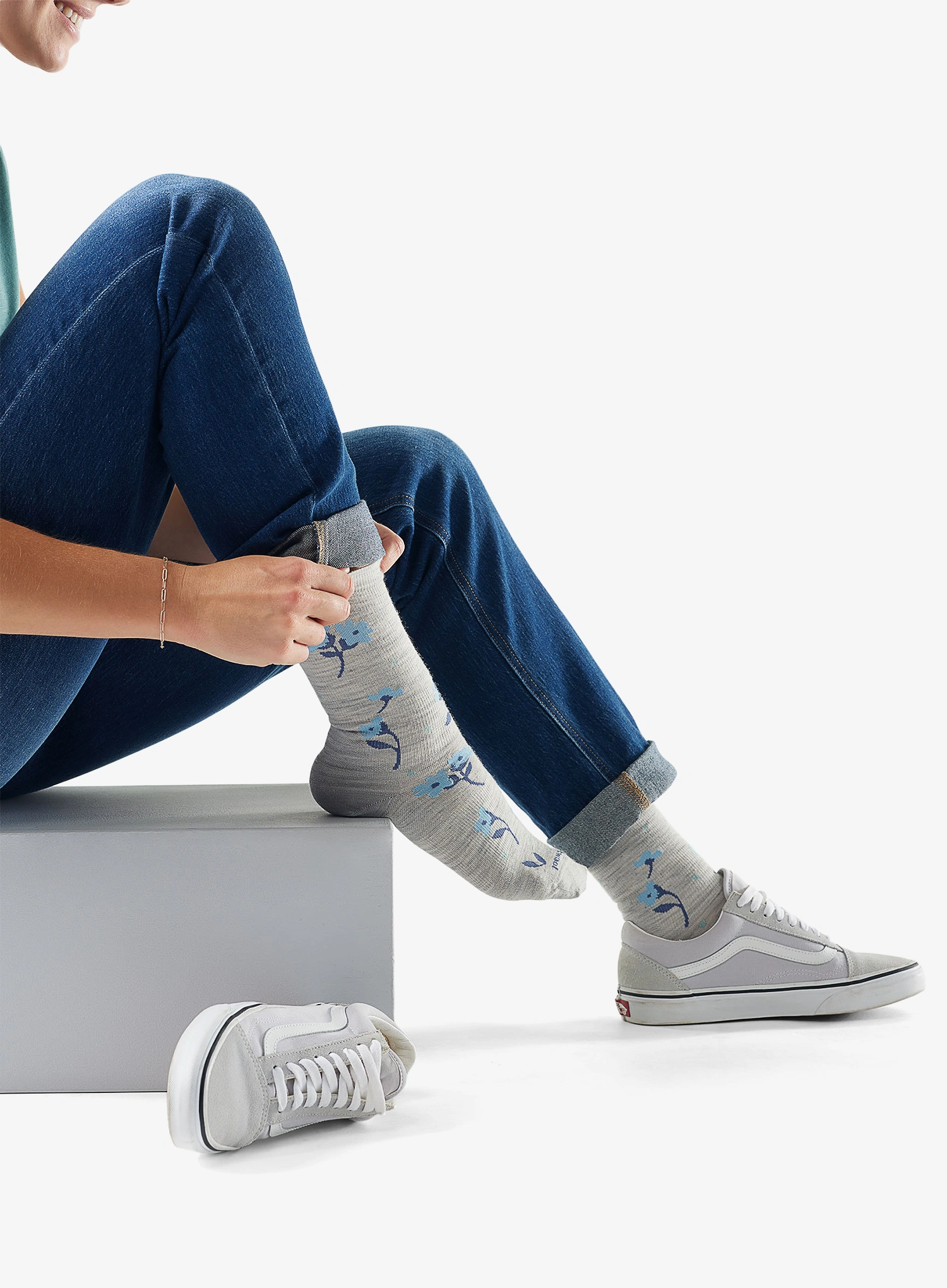 Шкарпетки з мериноса жіночі Smartwool Everyday Garden Gala Crew Socks - ash