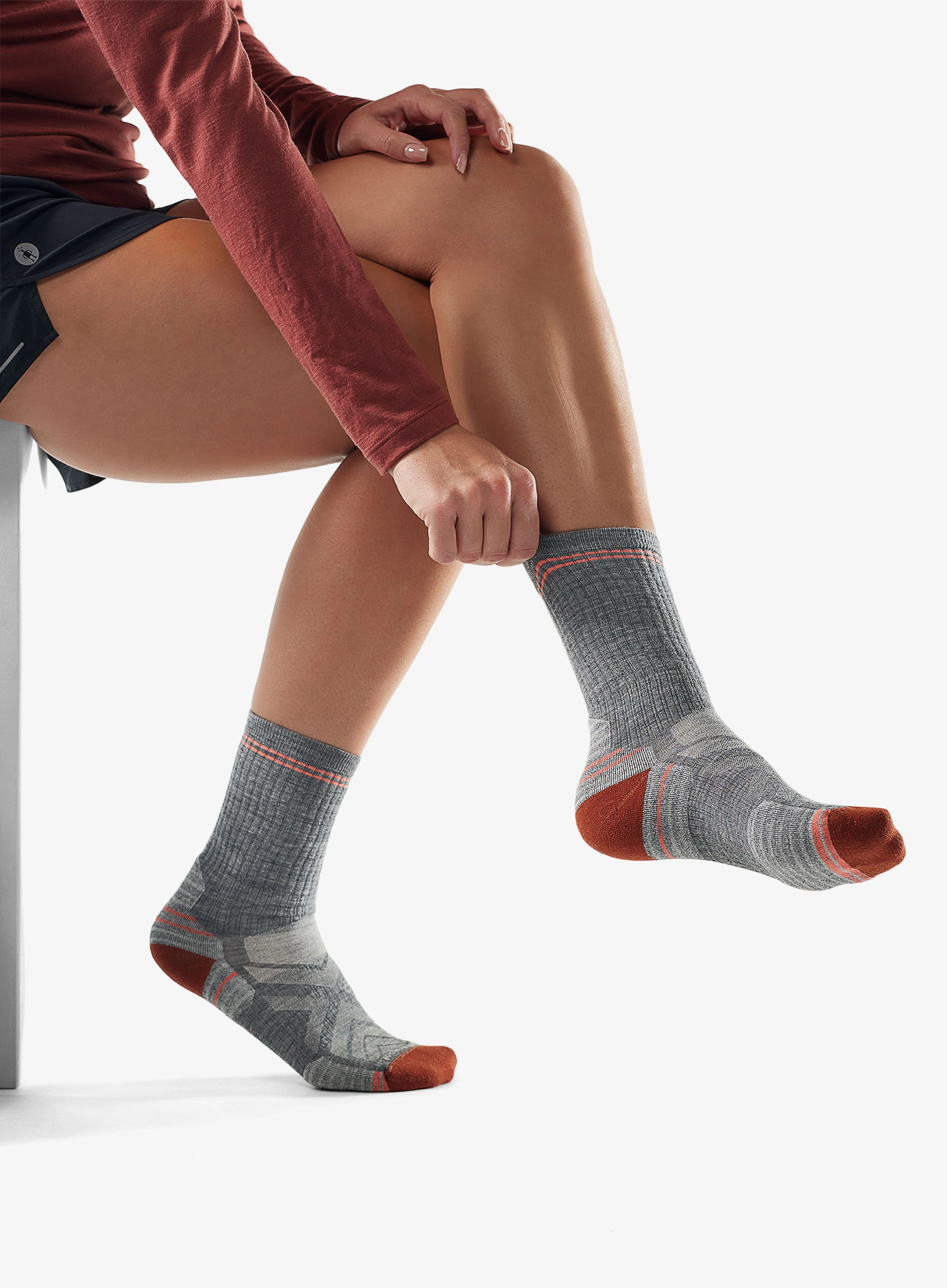 Шкарпетки з мериноса жіночі Smartwool Hike Targeted Cushion Crew Socks - medium gray