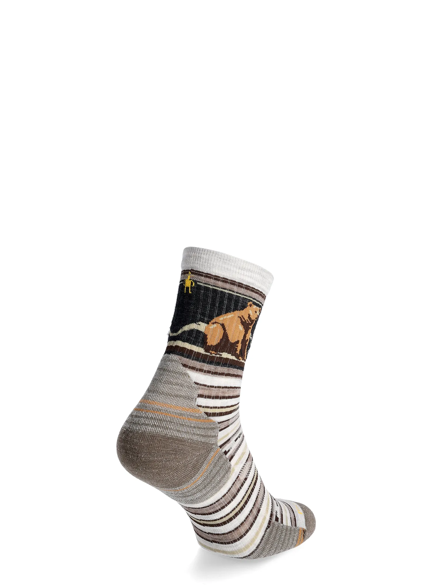 Шкарпетки з мериноса Smartwool Hike Targeted Cushion Bear Stripe Mid Crew Socks - ash