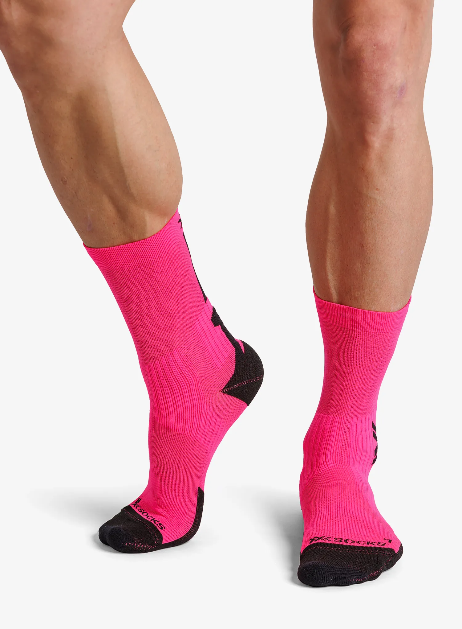 Велошкарпетки X-Socks Bike Perform Crew - fluo pink/x black