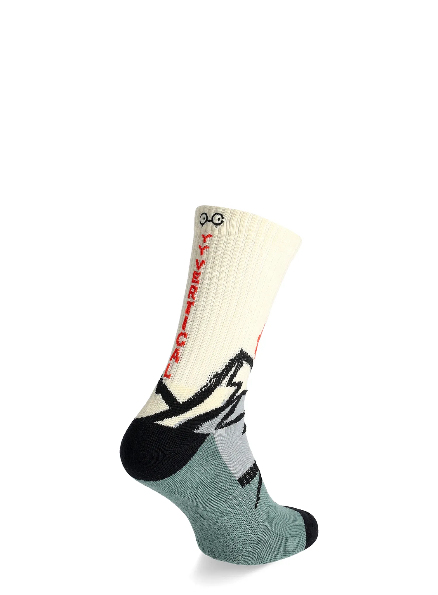 Шкарпетки Y&Y Vertical Mountain Origins - cream/green