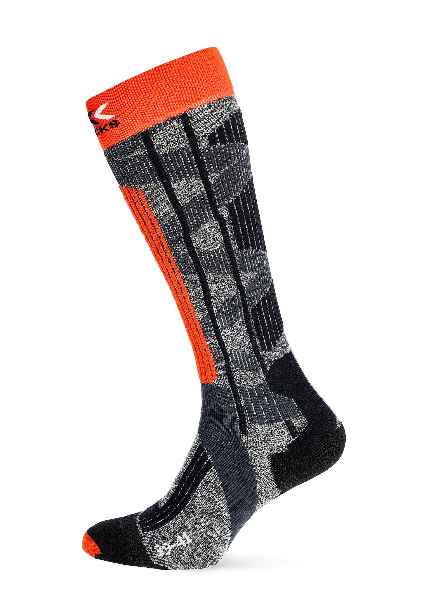 Шкарпетки лижні X-Socks Ski Rider 4.0 - stone grey/x-orange