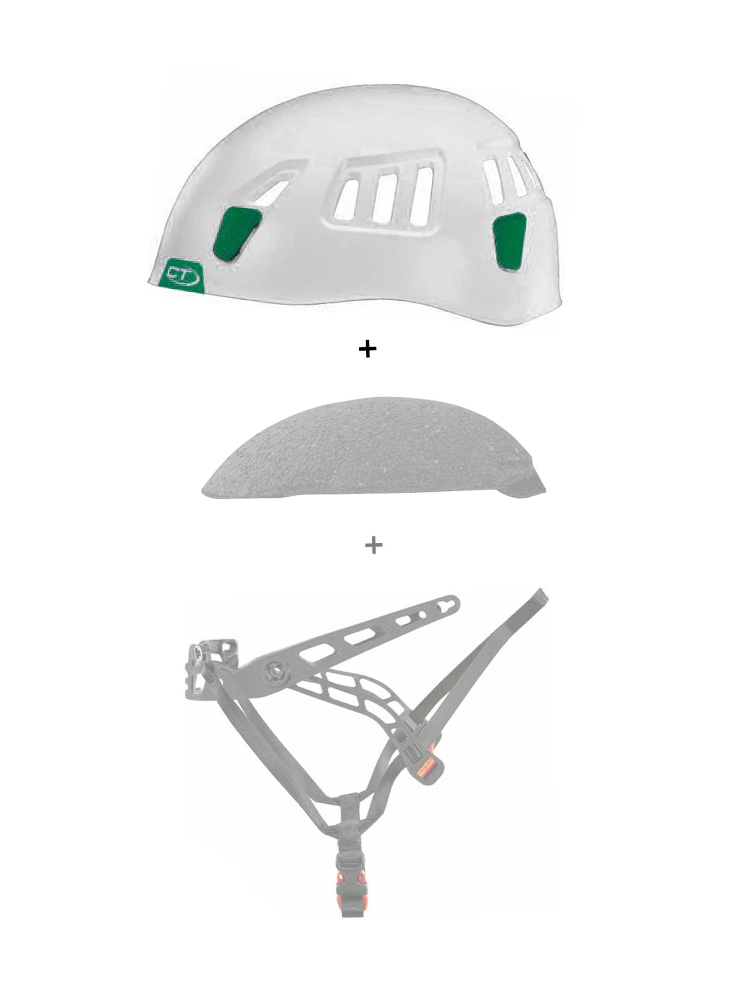 Зовнішня оболонка каска Climbing Technology/SKYLOTEC Moon External Shell - white/dark green