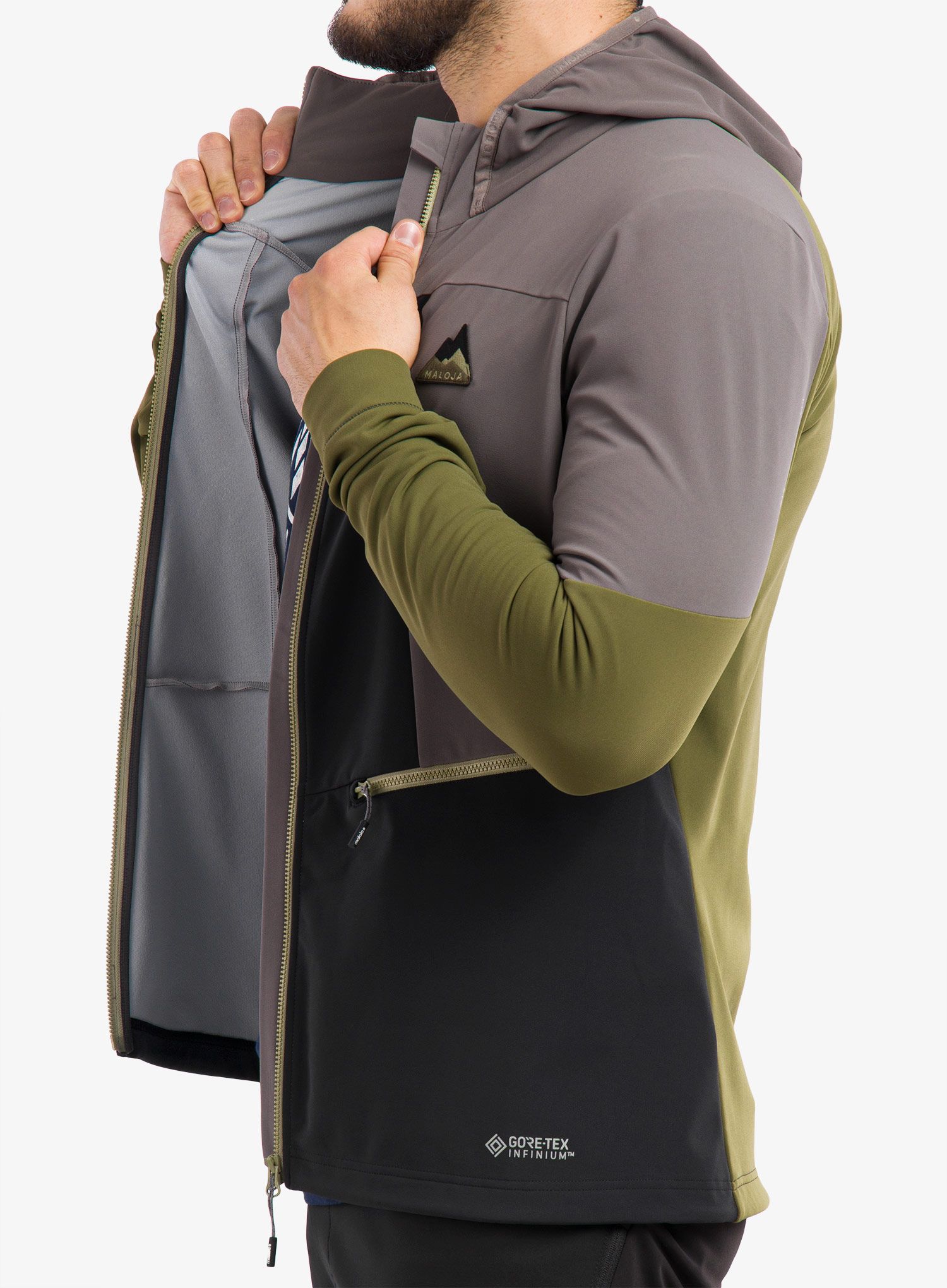 Куртка softshell Maloja Auerhahn - stone multi