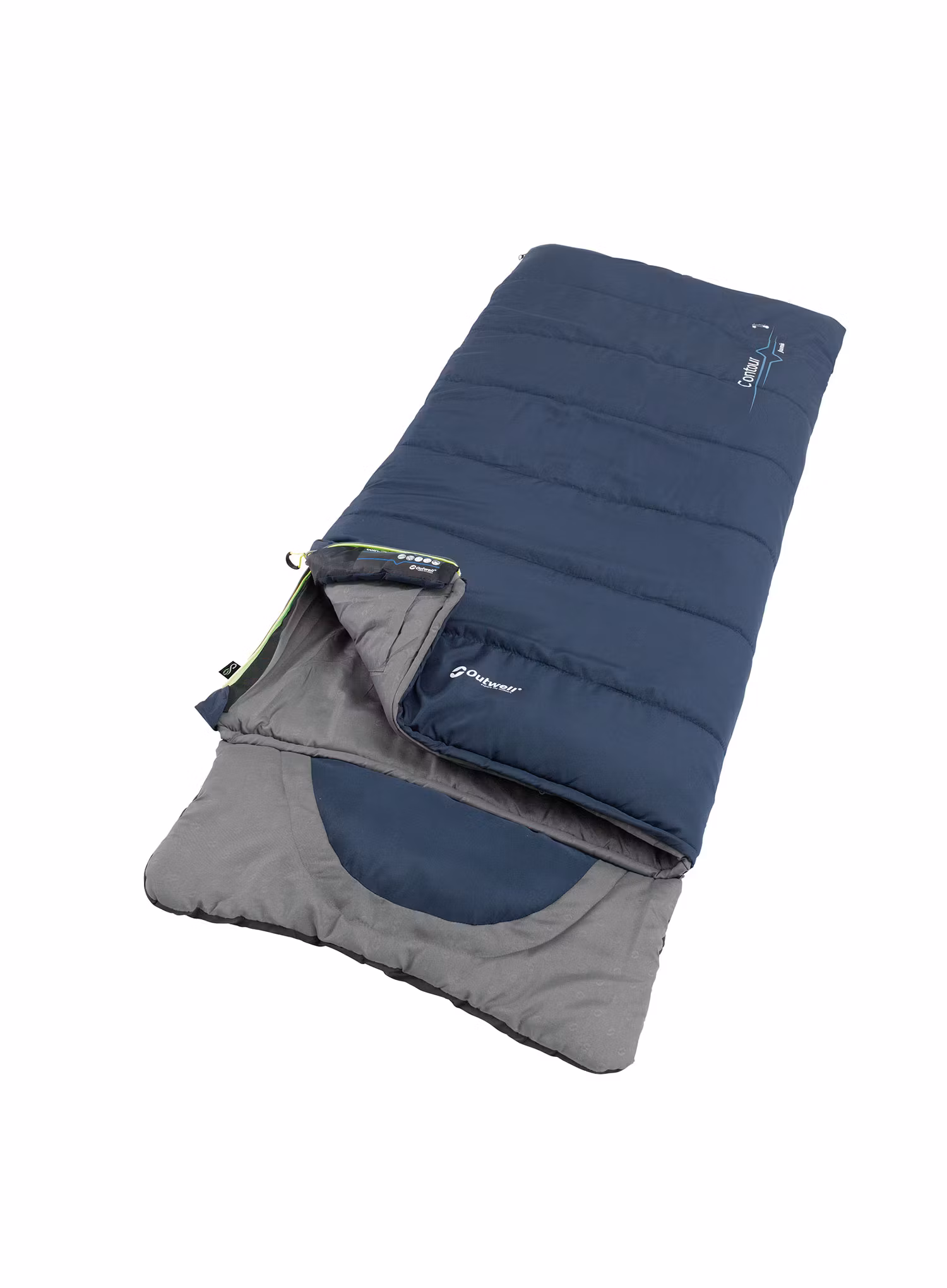 Спальний мішок для дитини Outwell Contour Junior (140 cm) - deep blue/grey