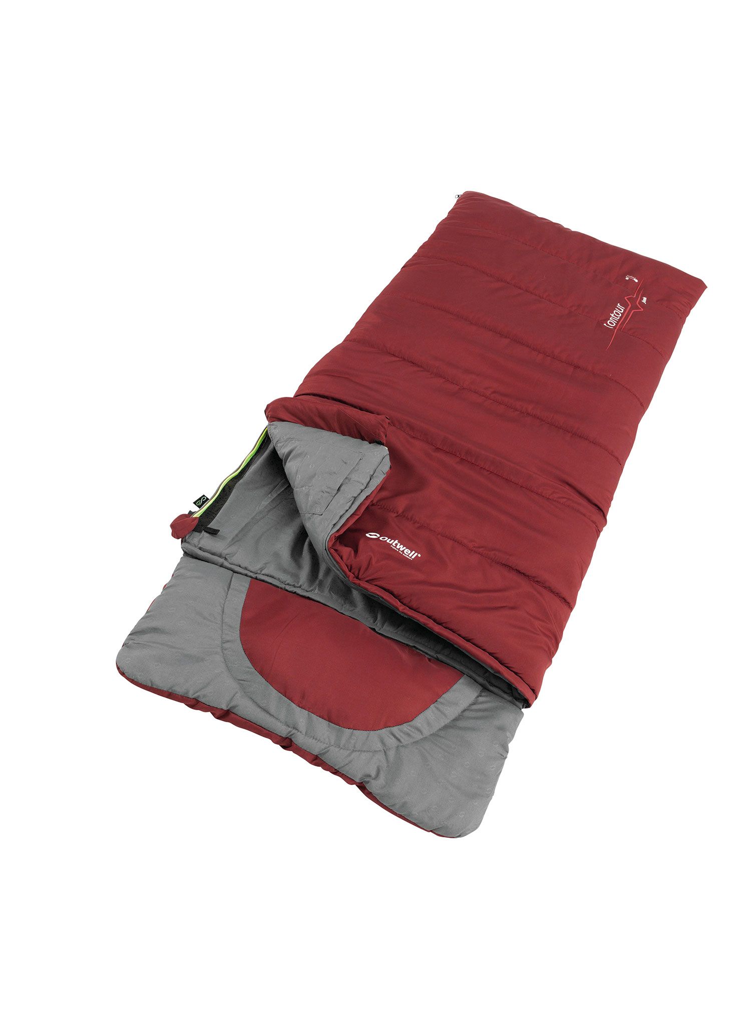 Спальний мішок для дитини Outwell Contour Junior (140 cm) - red/grey