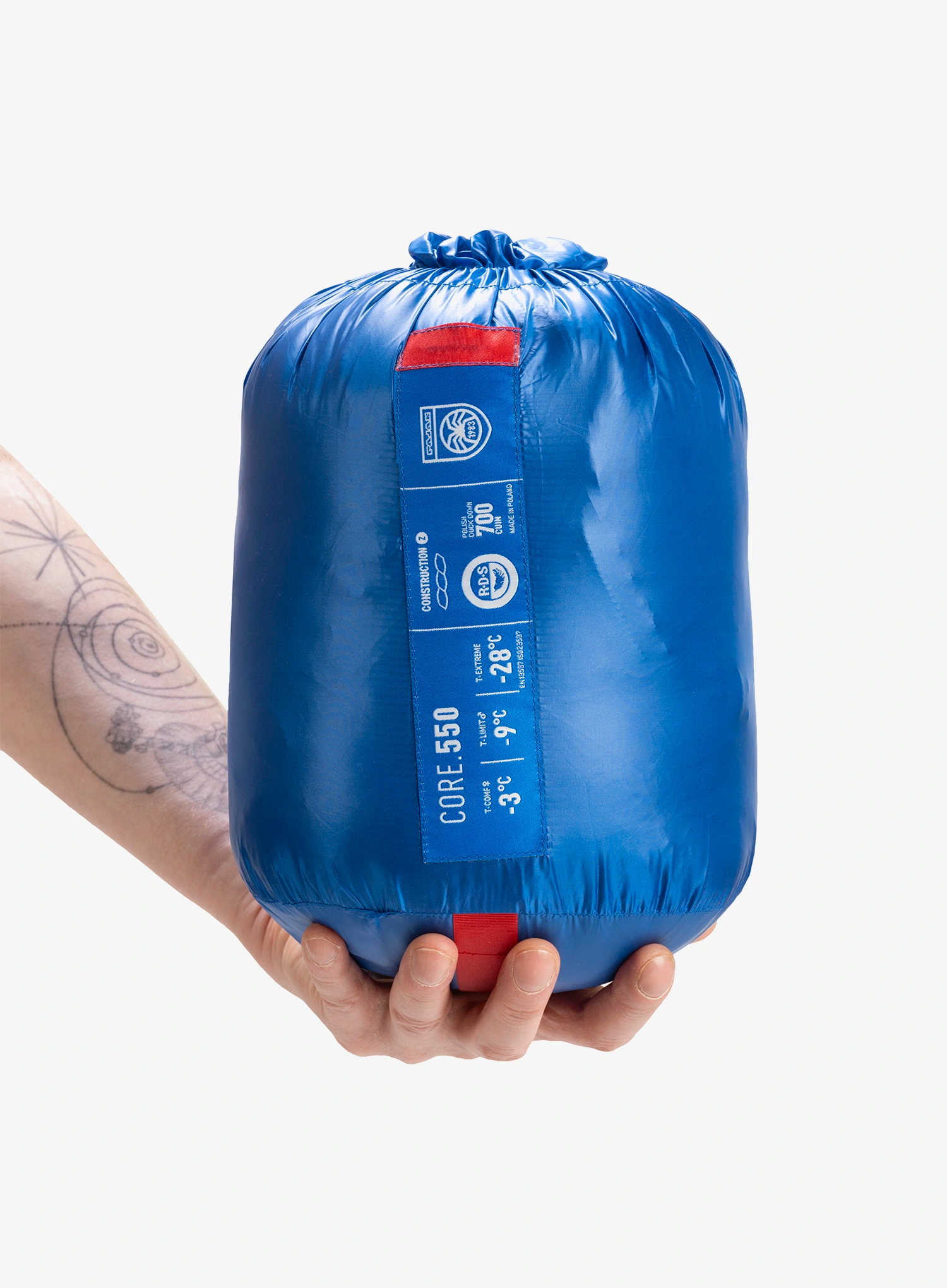 Спальний мішок пуховий Pajak Core 550 Sleeping Bag Duck (165 cm) - blue