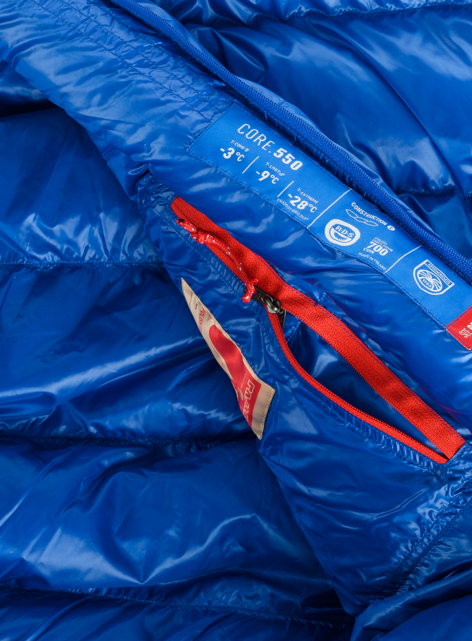 Спальний мішок пуховий Pajak Core 550 Sleeping Bag Duck (165 cm) - blue