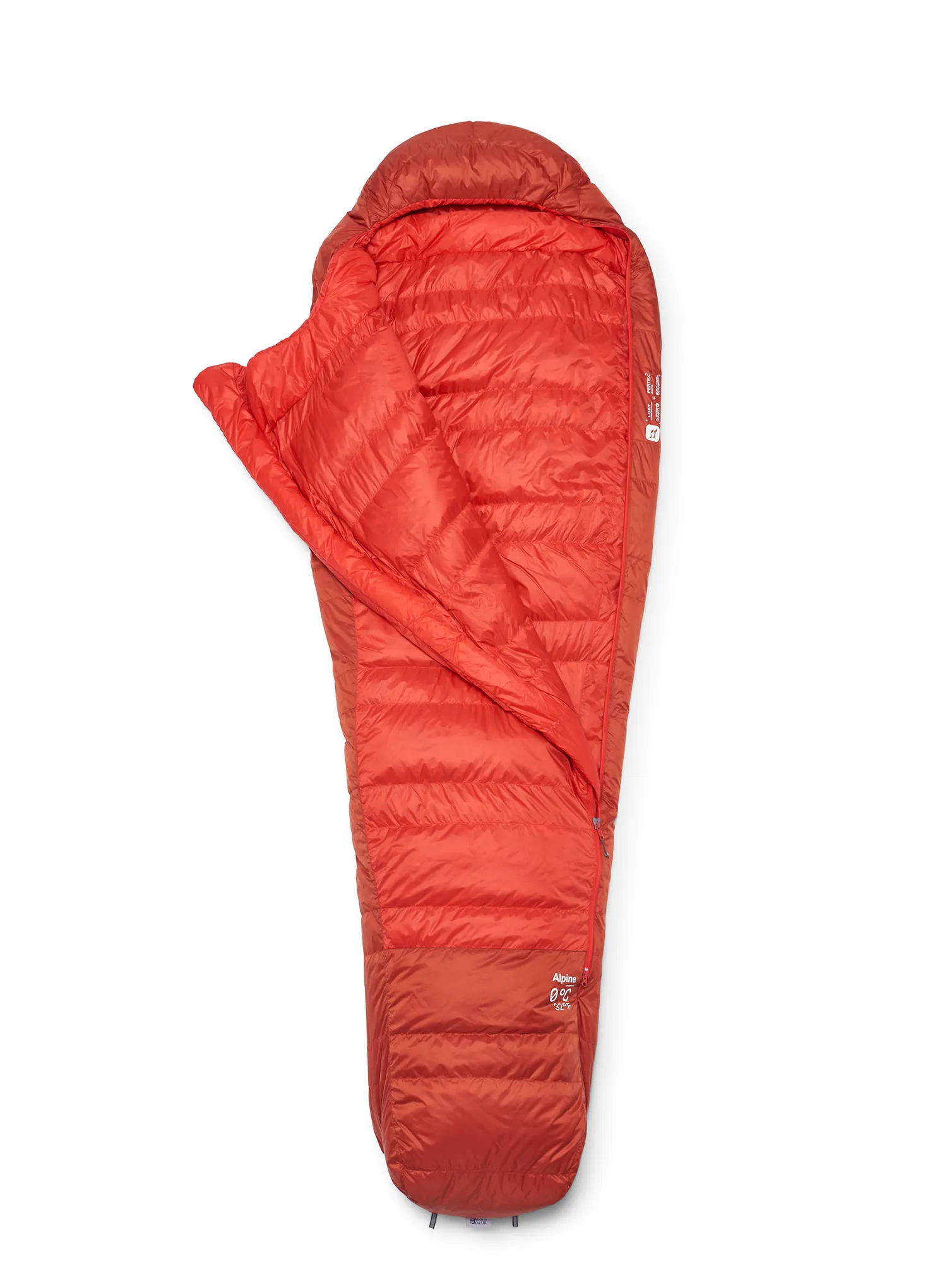 Спальний мішок пуховий Rab Alpine 0C / 32F (185 cm) - dark horizon/tuscan red