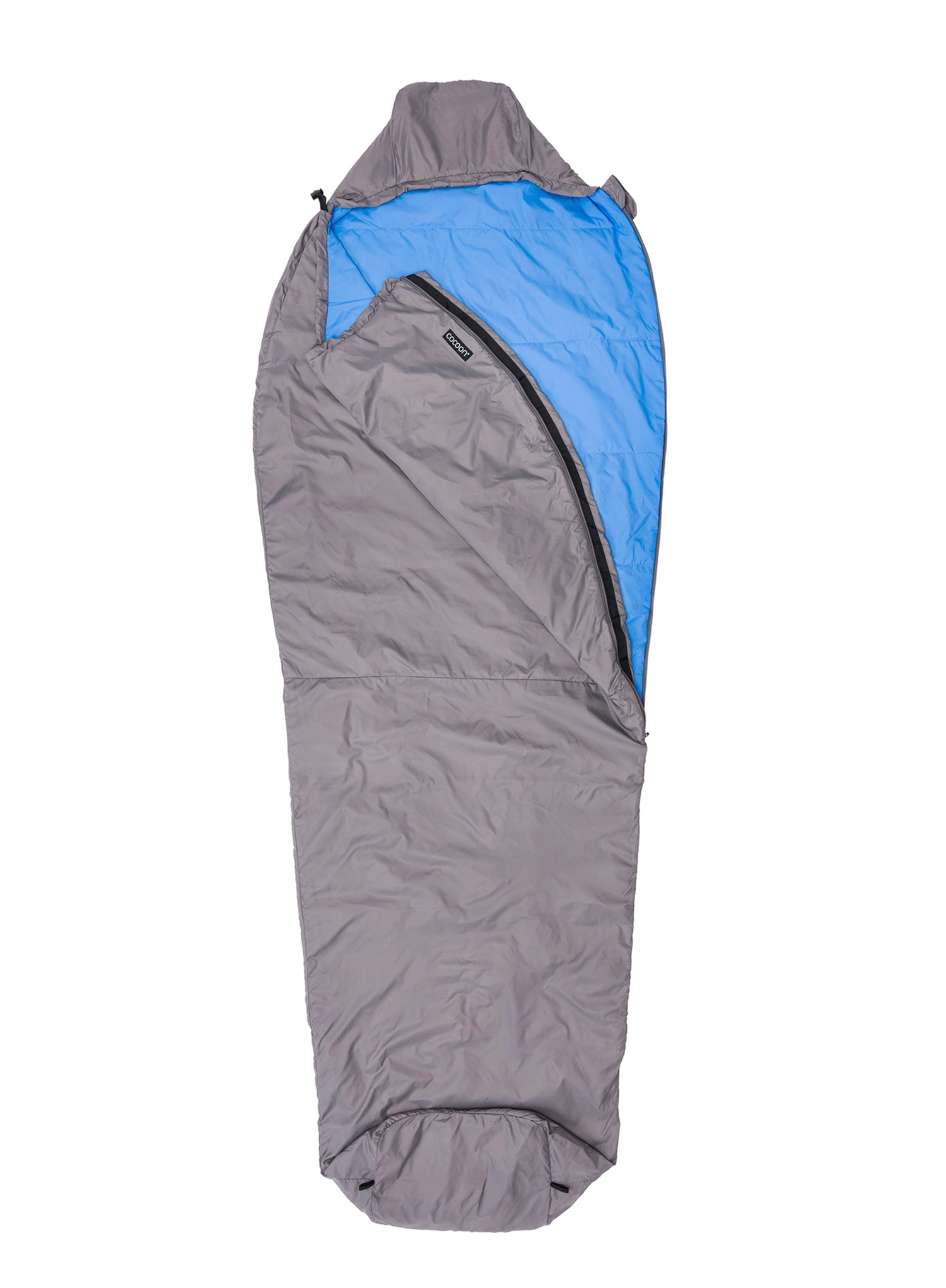 Спальний мішок синтетичний Cocoon Mountain Wanderer Long (195 cm) - volcano grey/light blue