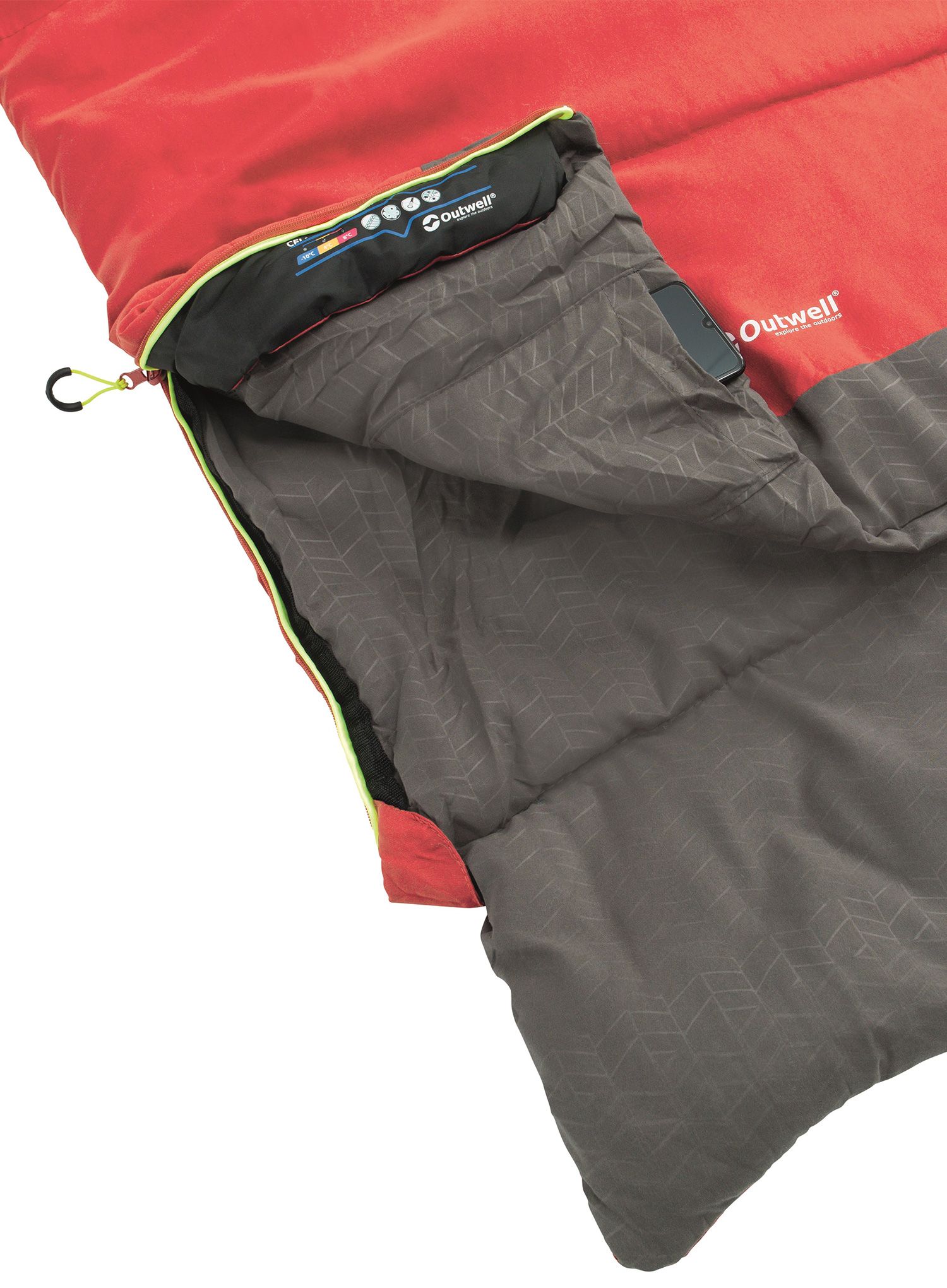 Спальний мішок синтетичний Outwell Celebration Lux (195 cm) - red