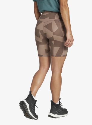 Шорти жіночі adidas TERREX Multi 8-Inch Tight Shorts Printed - trace brown/earth strata