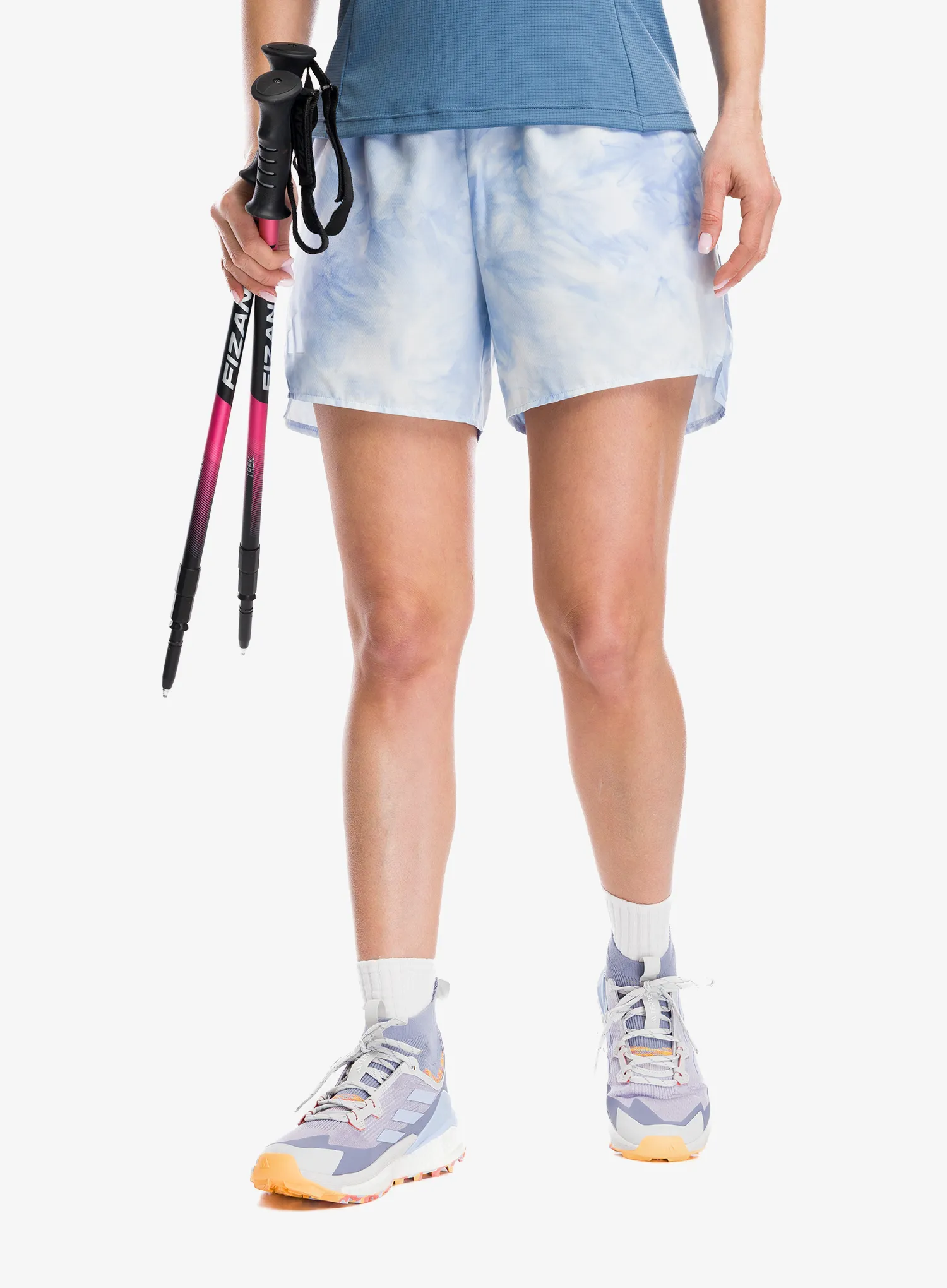 Шорти жіночі adidas TERREX Multi Spray Dye CLIMA365 Shorts - white/glow blue