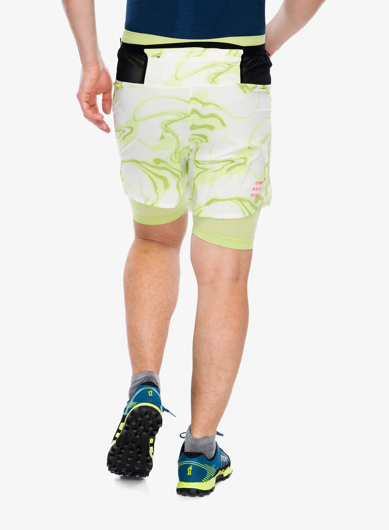 Шорти для бігу Compressport Trail Racing 2-in-1 Short - green camo
