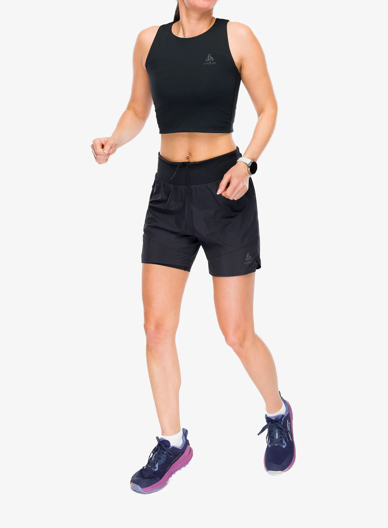 Шорти для бігу жіночі Odlo X-Alp Trail 5 Inch 2-In-1 Short - black