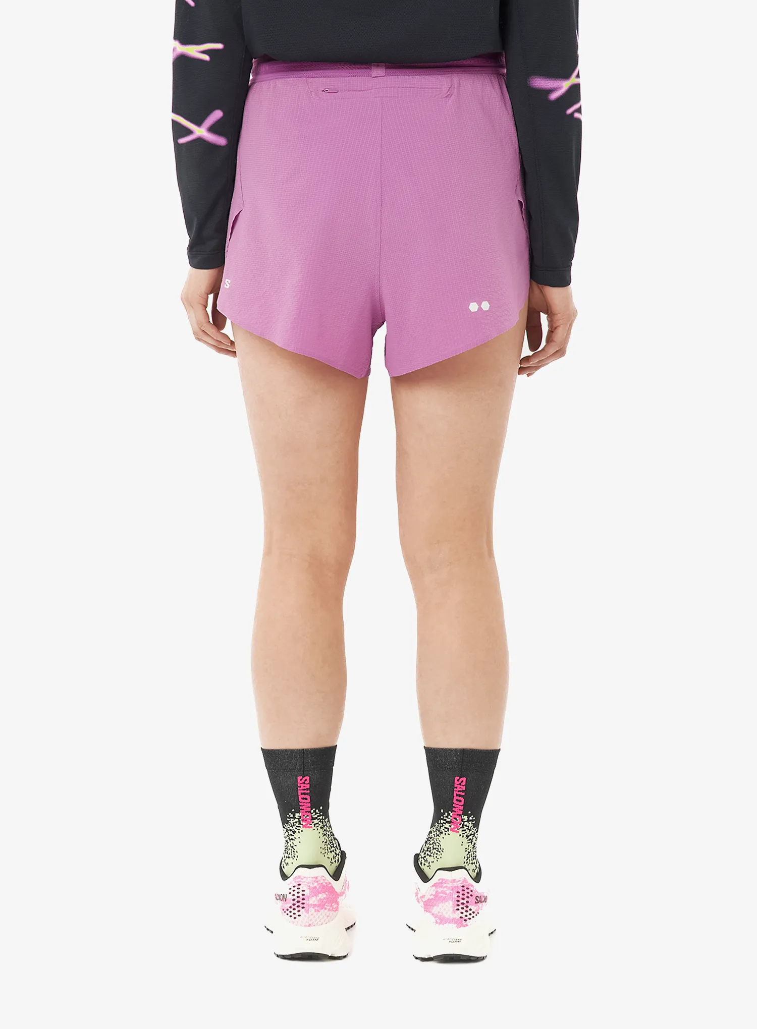 Шорти для бігу жіночі Salomon Sense Aero Splt 3 Shorts - iris orchid